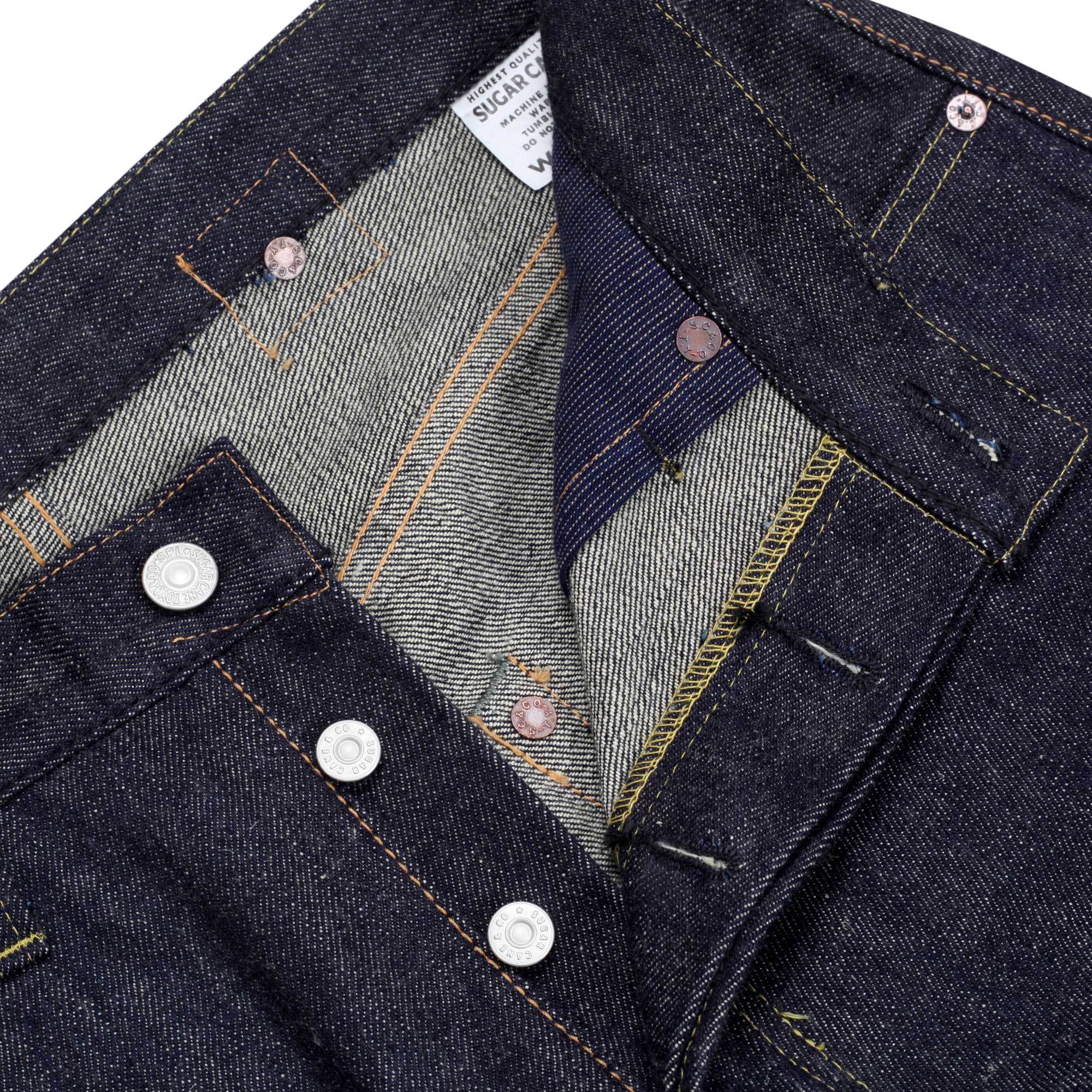 Indigo Regular Fit SC40303N Non Wash 16.25oz Raw Denim Jeans CANE7991 - Image 4