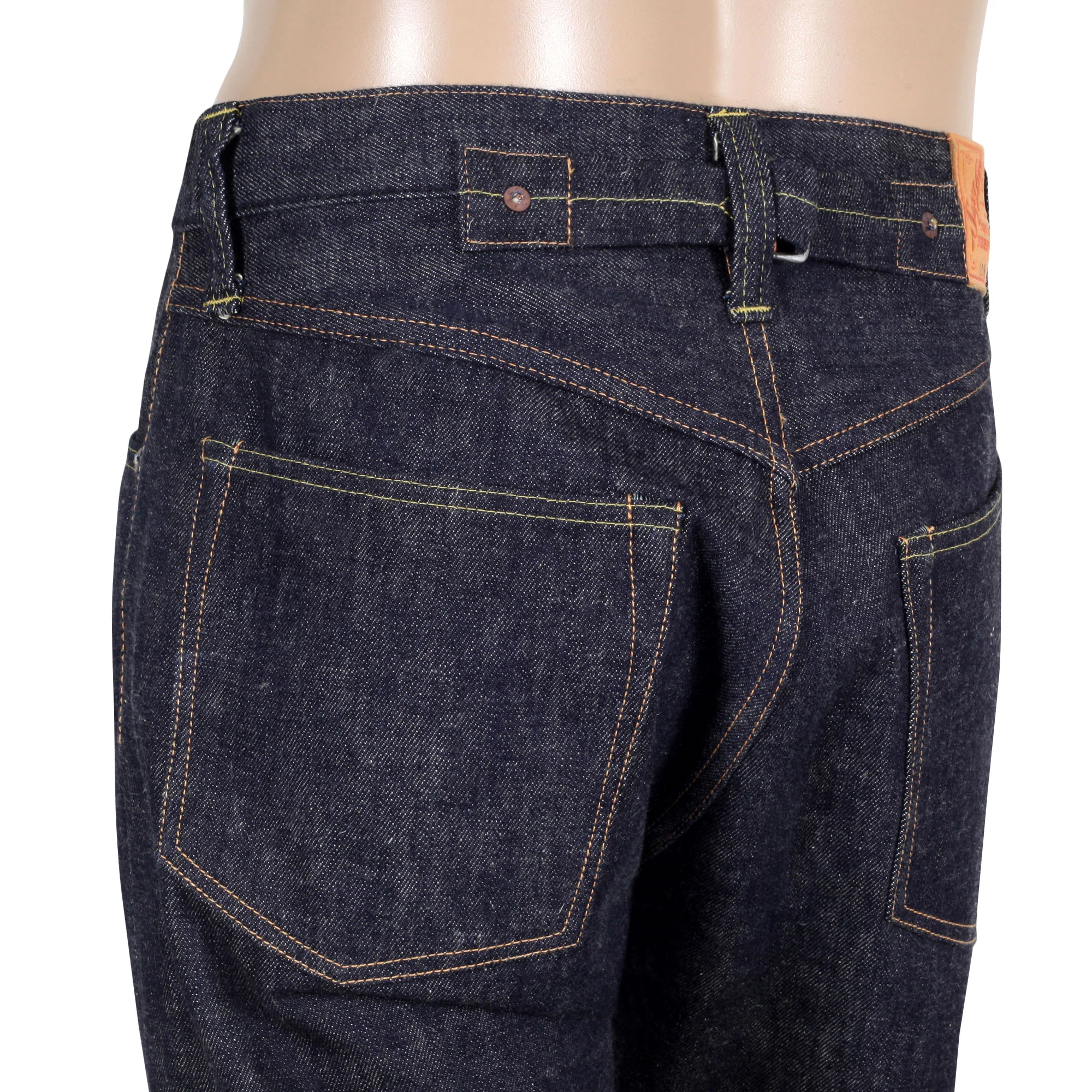Indigo Regular Fit SC40303N Non Wash 16.25oz Raw Denim Jeans CANE7991 - Image 6