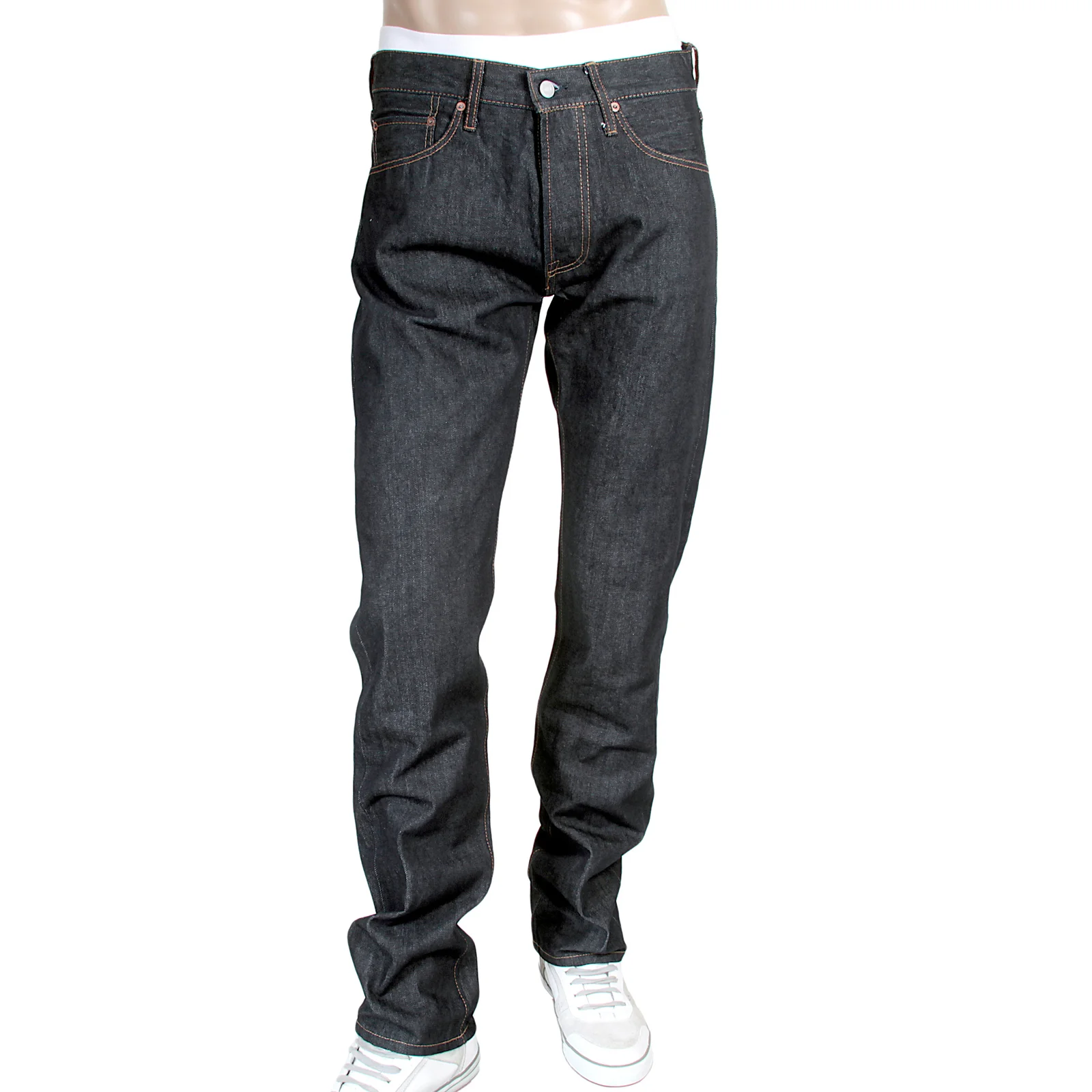 Slim Fit Navy Low Rise CP41218 One Wash Selvedge Denim Jeans CANE4412 - Image 3
