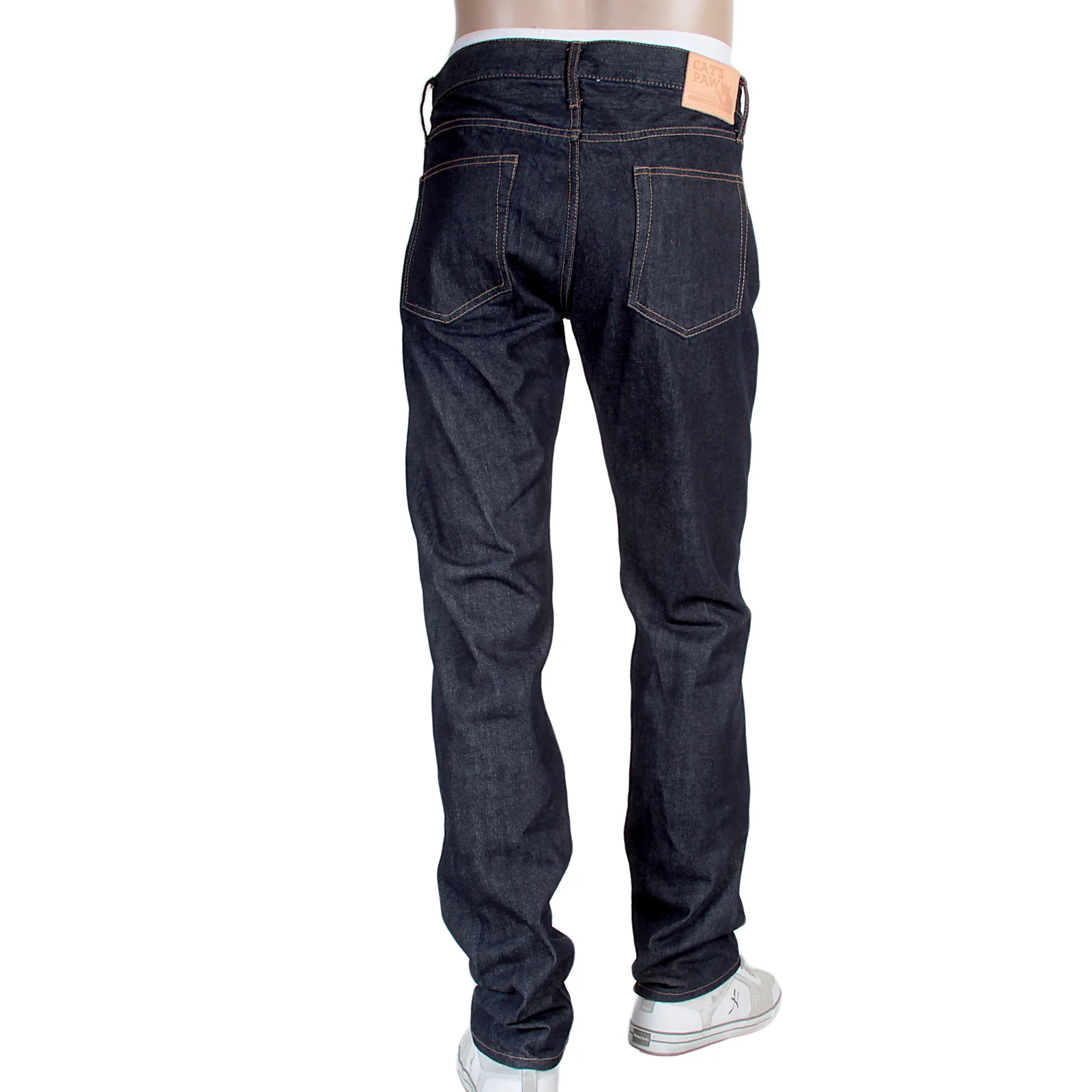 Slim Fit Navy Low Rise CP41218 One Wash Selvedge Denim Jeans CANE4412 - Image 5