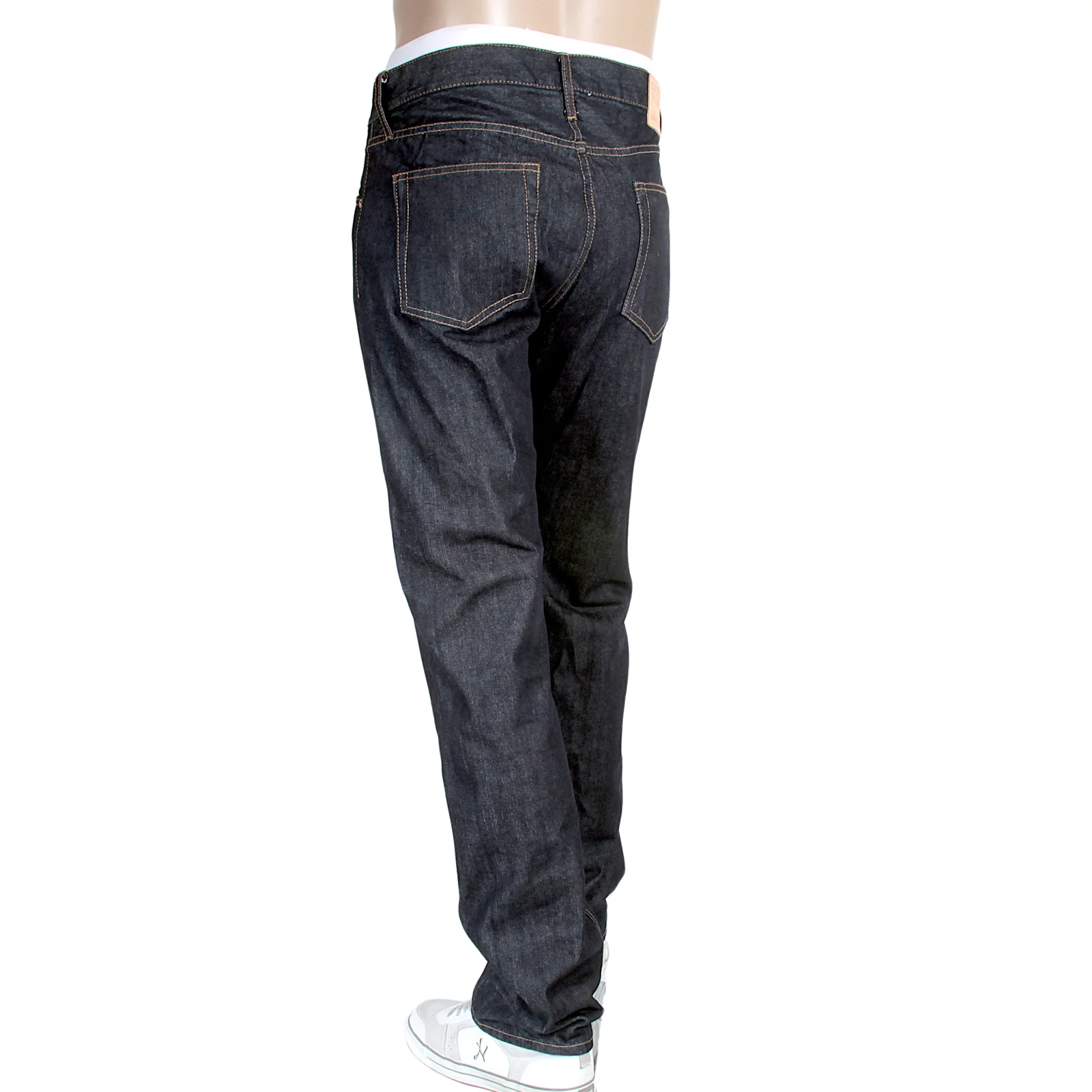 Slim Fit Navy Low Rise CP41218 One Wash Selvedge Denim Jeans CANE4412 - Image 6