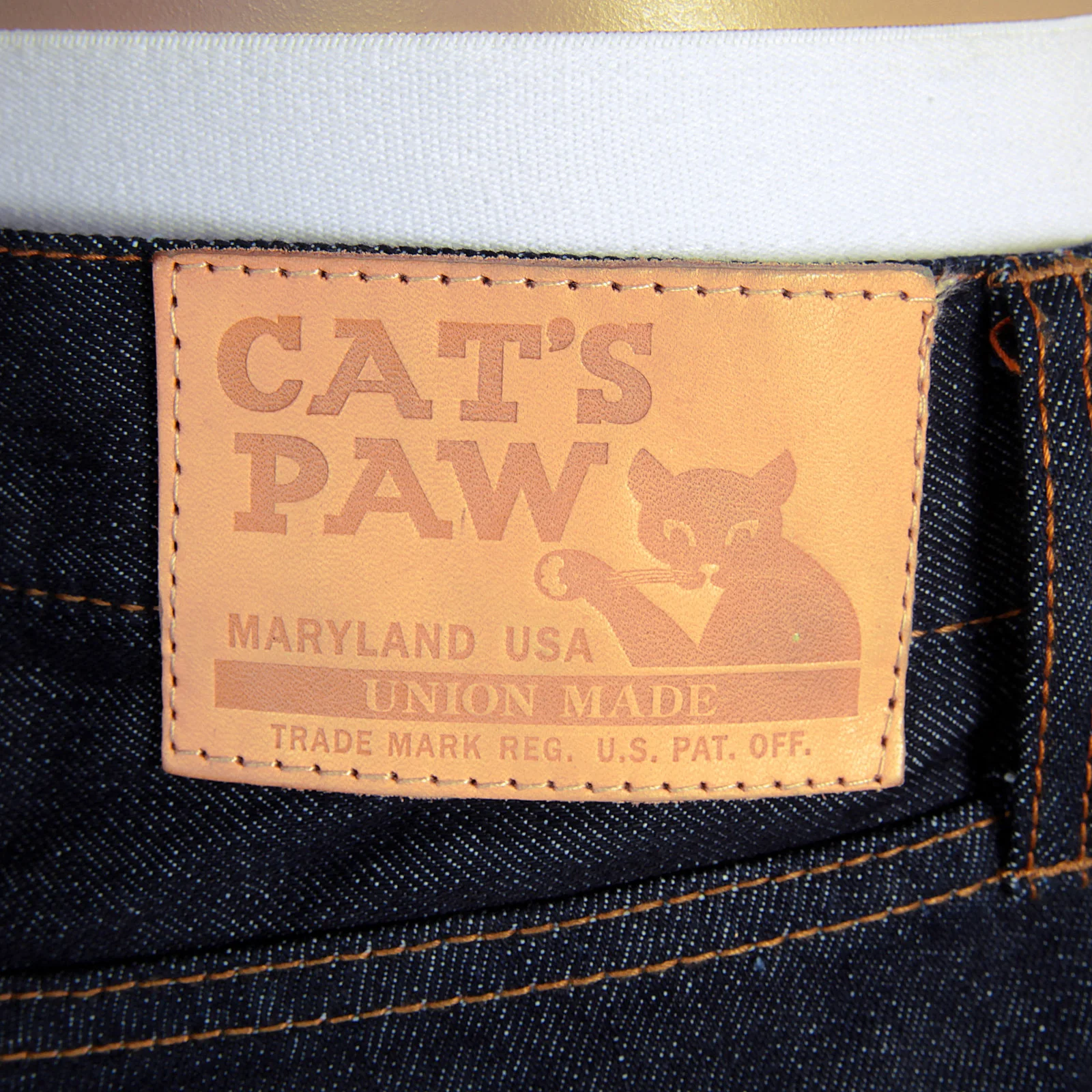 Slim Fit Navy Low Rise CP41218 One Wash Selvedge Denim Jeans CANE4412 - Image 8