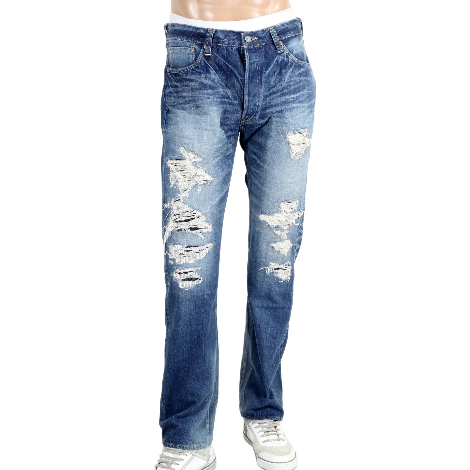 Slim Fit One Star 10 Year Aged SC41501R 14oz Distressed Jeans CANE6511 - Image 3