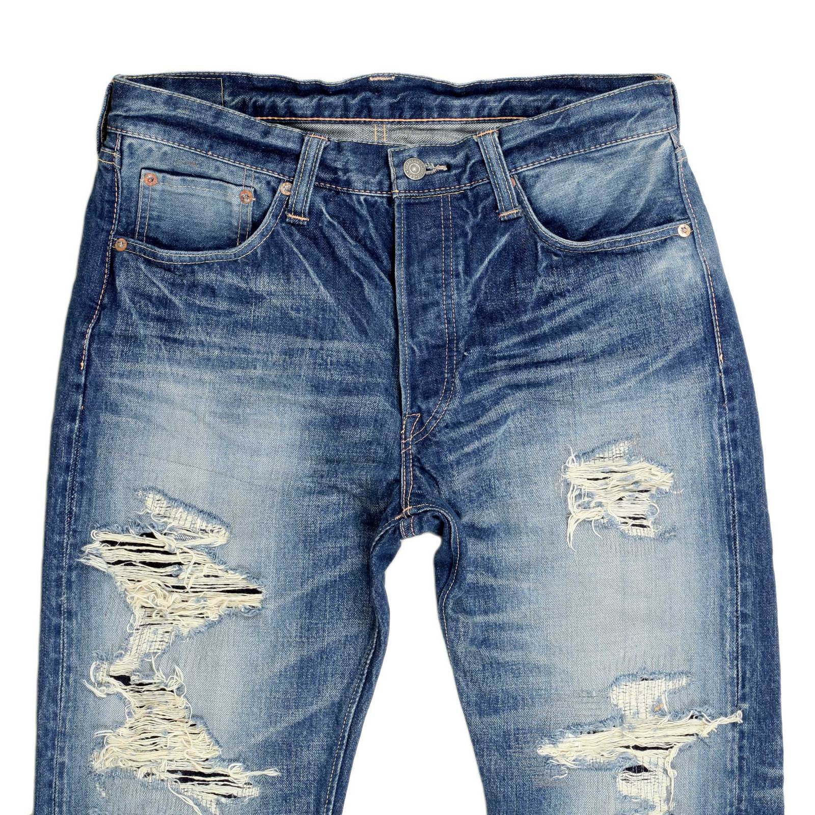 Slim Fit One Star 10 Year Aged SC41501R 14oz Distressed Jeans CANE6511 - Image 8