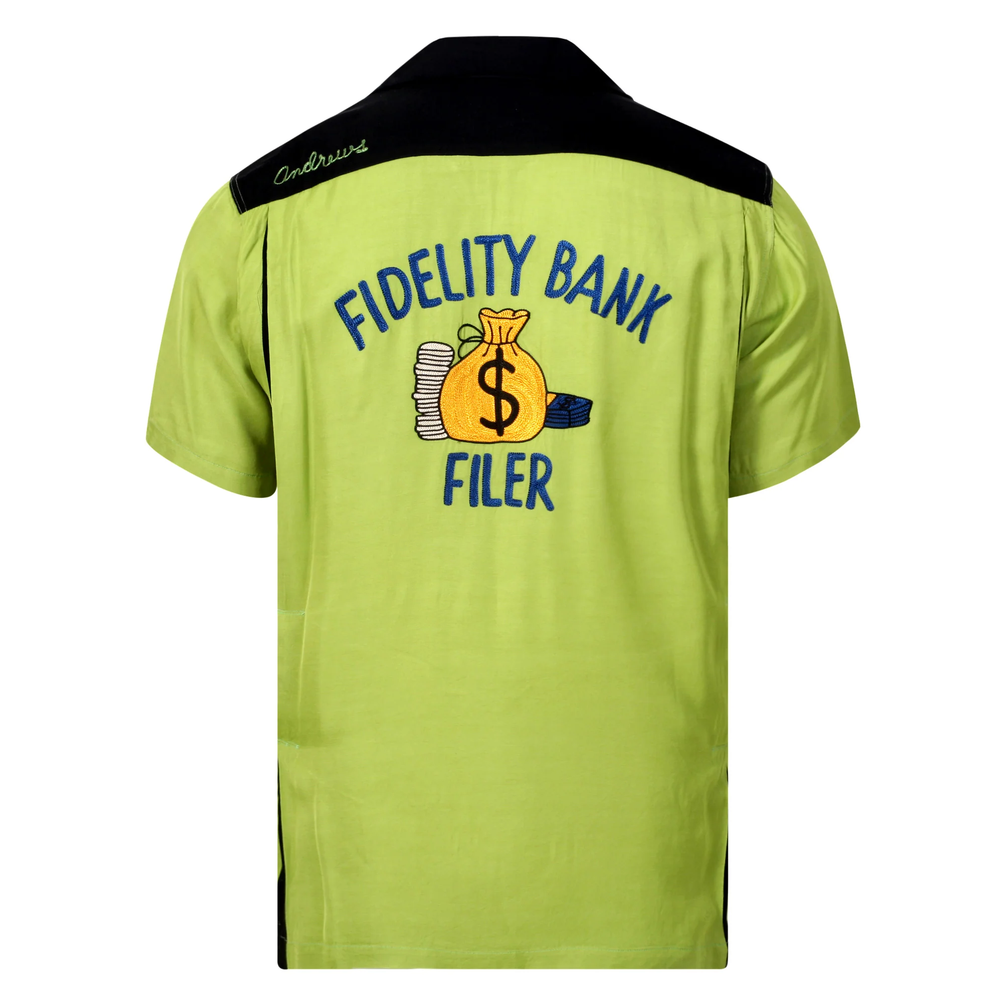 King Louie by Holiday KL38135 Light Green Bowling Shirt SURF10090 - Image 2