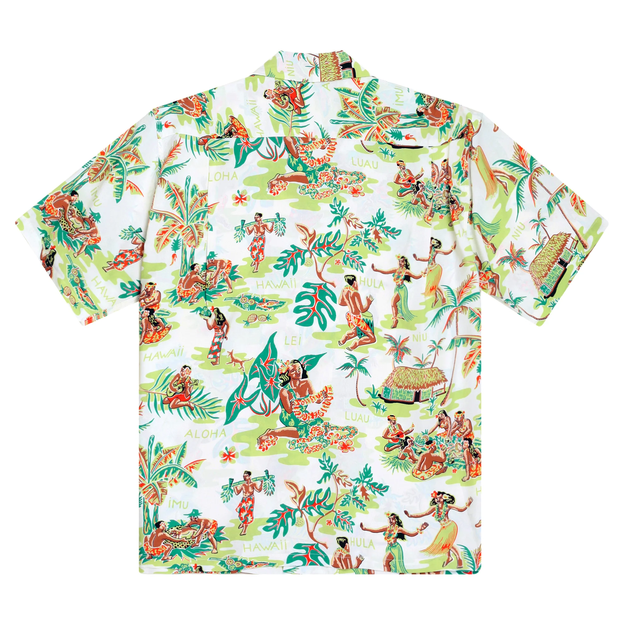 Off White SS38025 Luau Printed Short Sleeve Hawaiian Shirt SURF10084 - Image 7