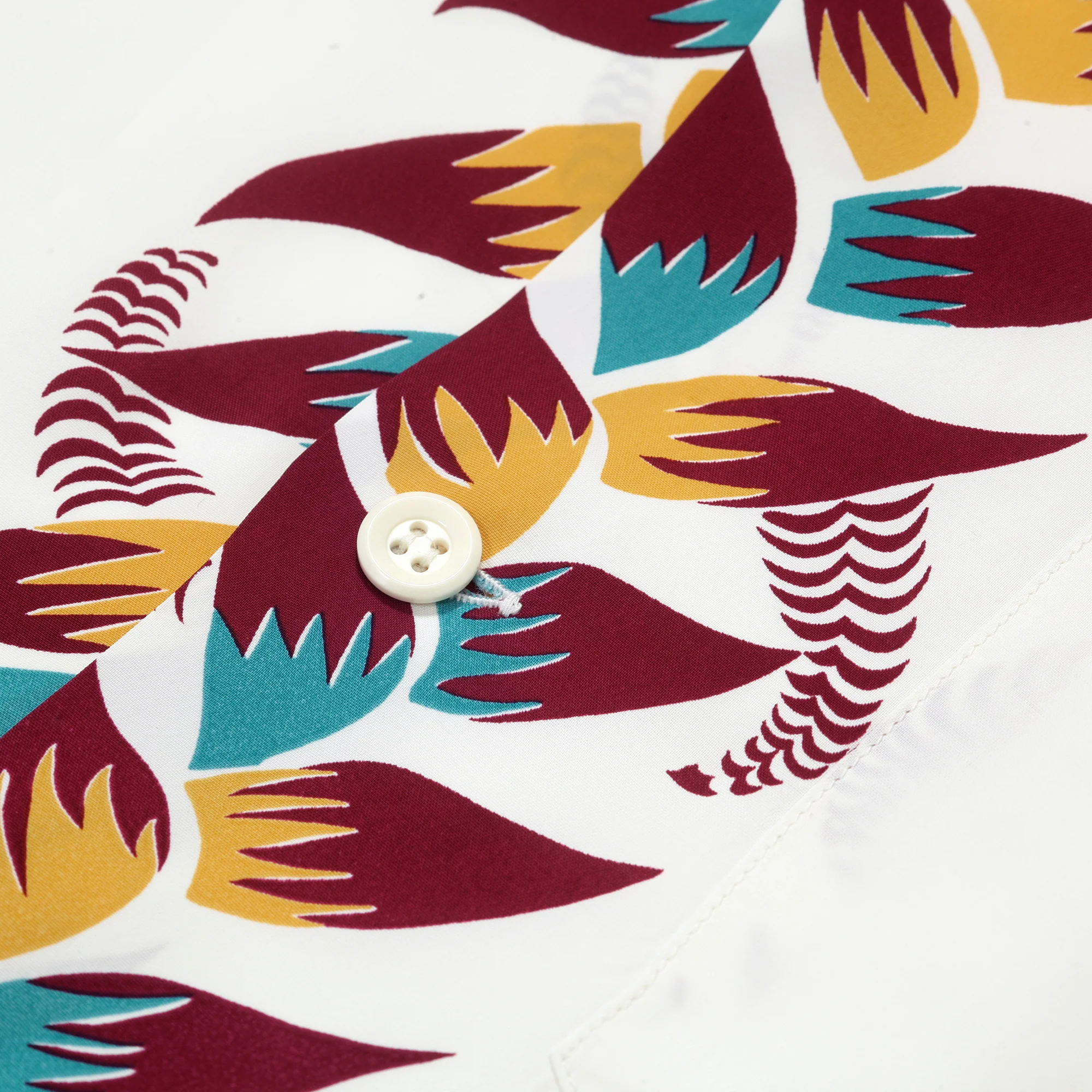 Shimmering Border Printed SS38326 Off White Hawaiian Shirt SURF11092 - Image 4
