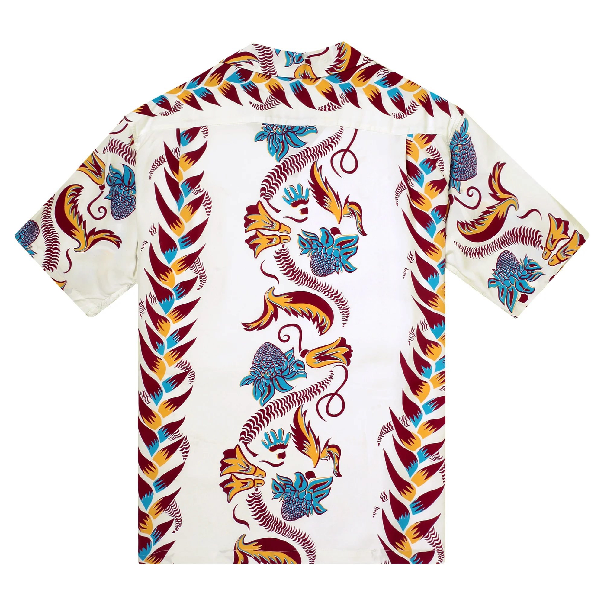 Shimmering Border Printed SS38326 Off White Hawaiian Shirt SURF11092 - Image 8