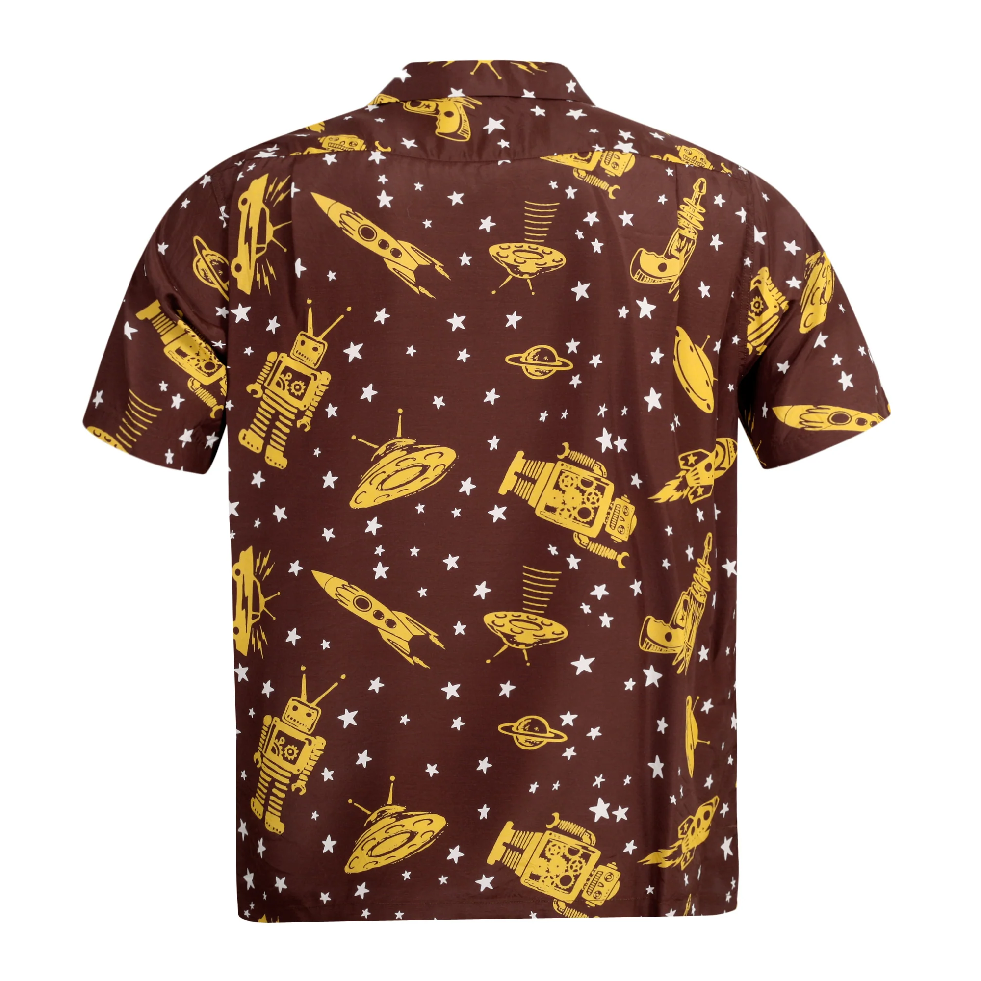 Vince Ray Star of Hollywood SH37591 Space Rockets Brown Shirt SoH9045 - Image 2