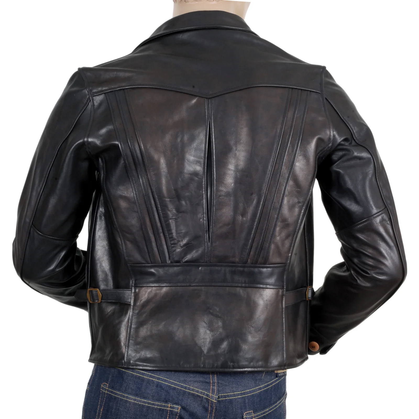Aviator Heavy Weight SC80435 Horsehide Black Leather Jacket CANE5802 - Image 3