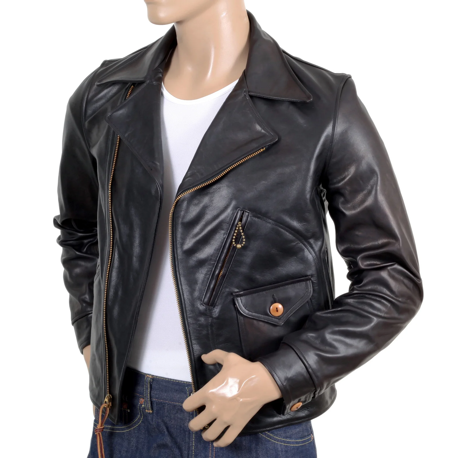 Aviator Heavy Weight SC80435 Horsehide Black Leather Jacket CANE5802 - Image 8
