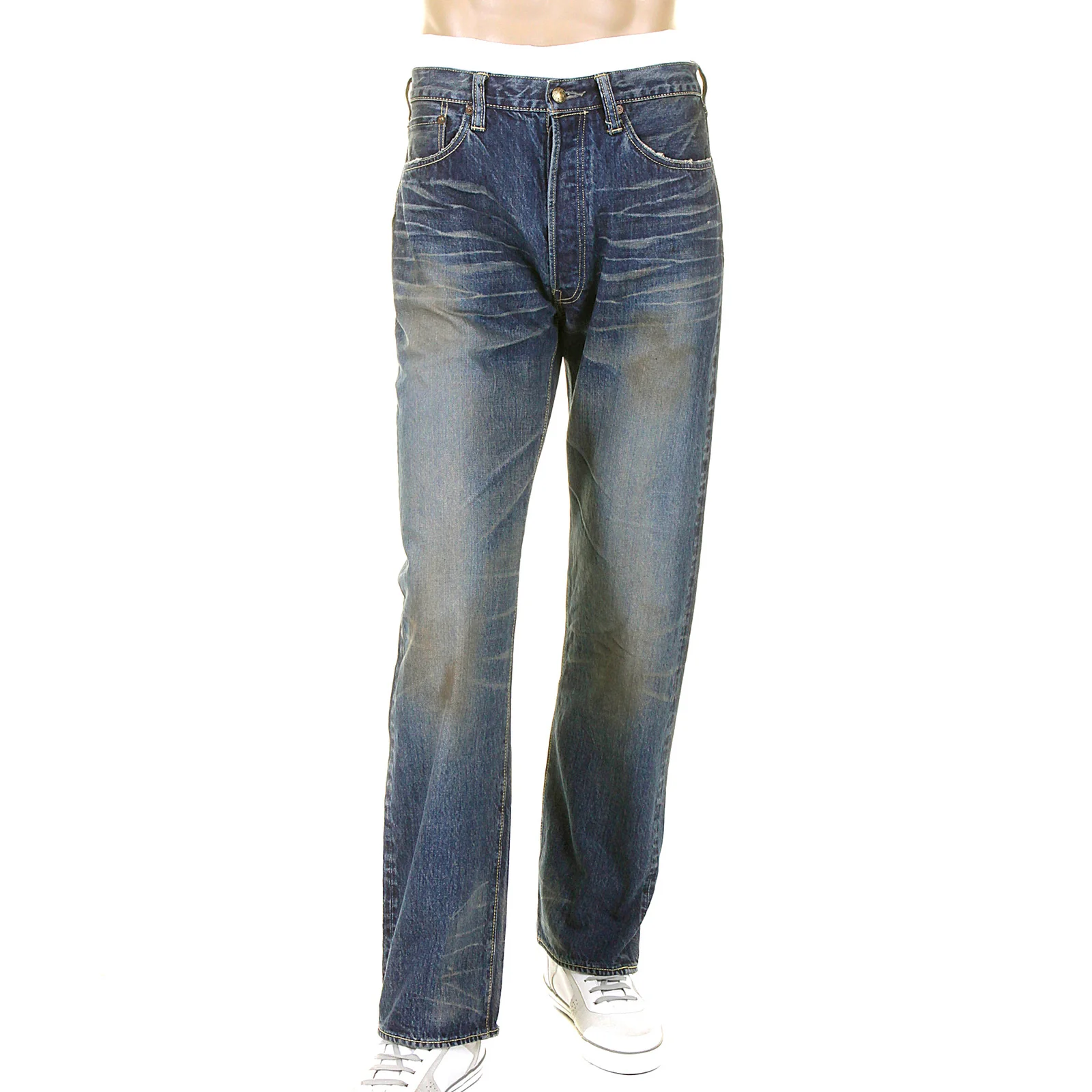 Union Star Hard Wash SC40065H Light Blue Selvedge Denim Jeans CANE9027 - Image 3