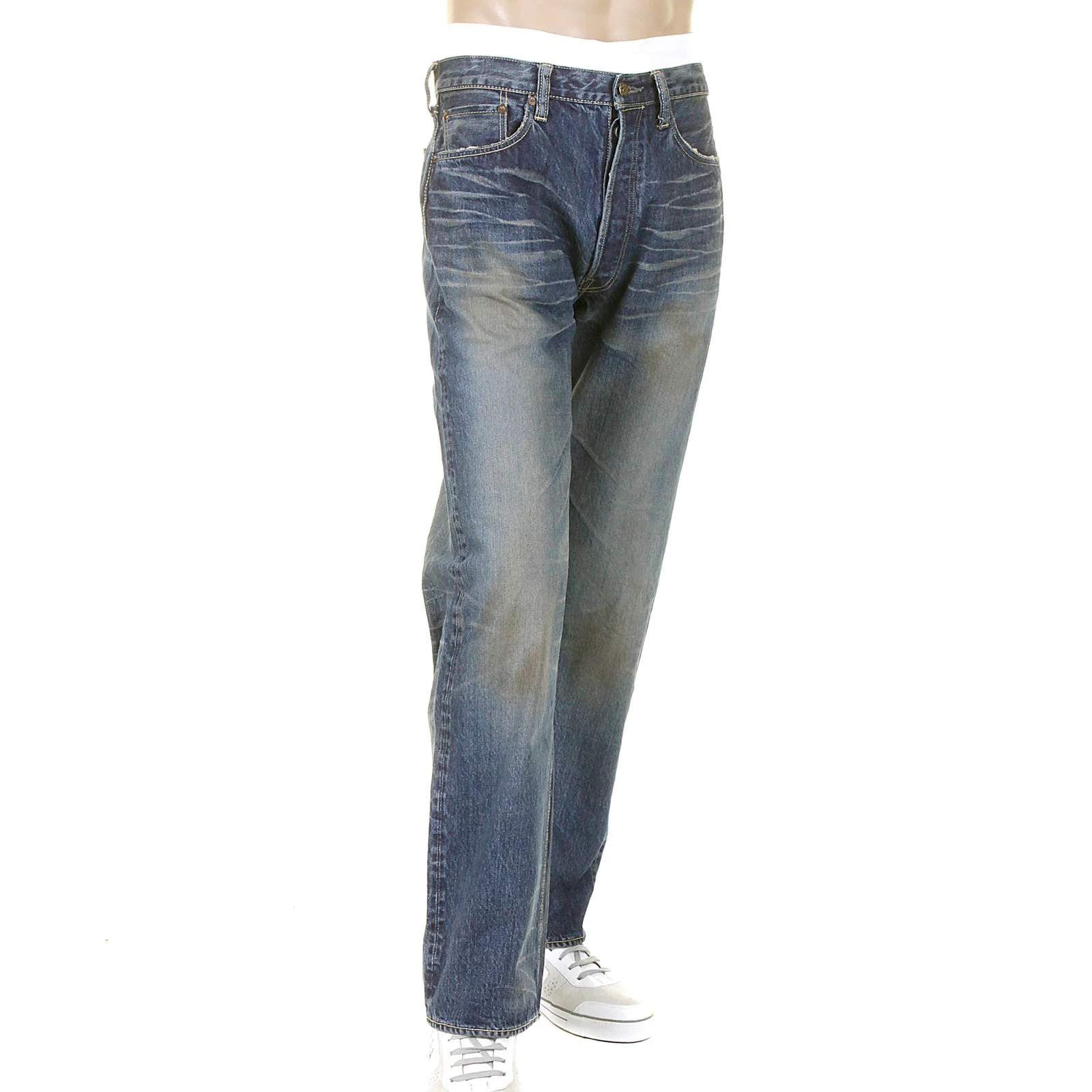 Union Star Hard Wash SC40065H Light Blue Selvedge Denim Jeans CANE9027 - Image 4