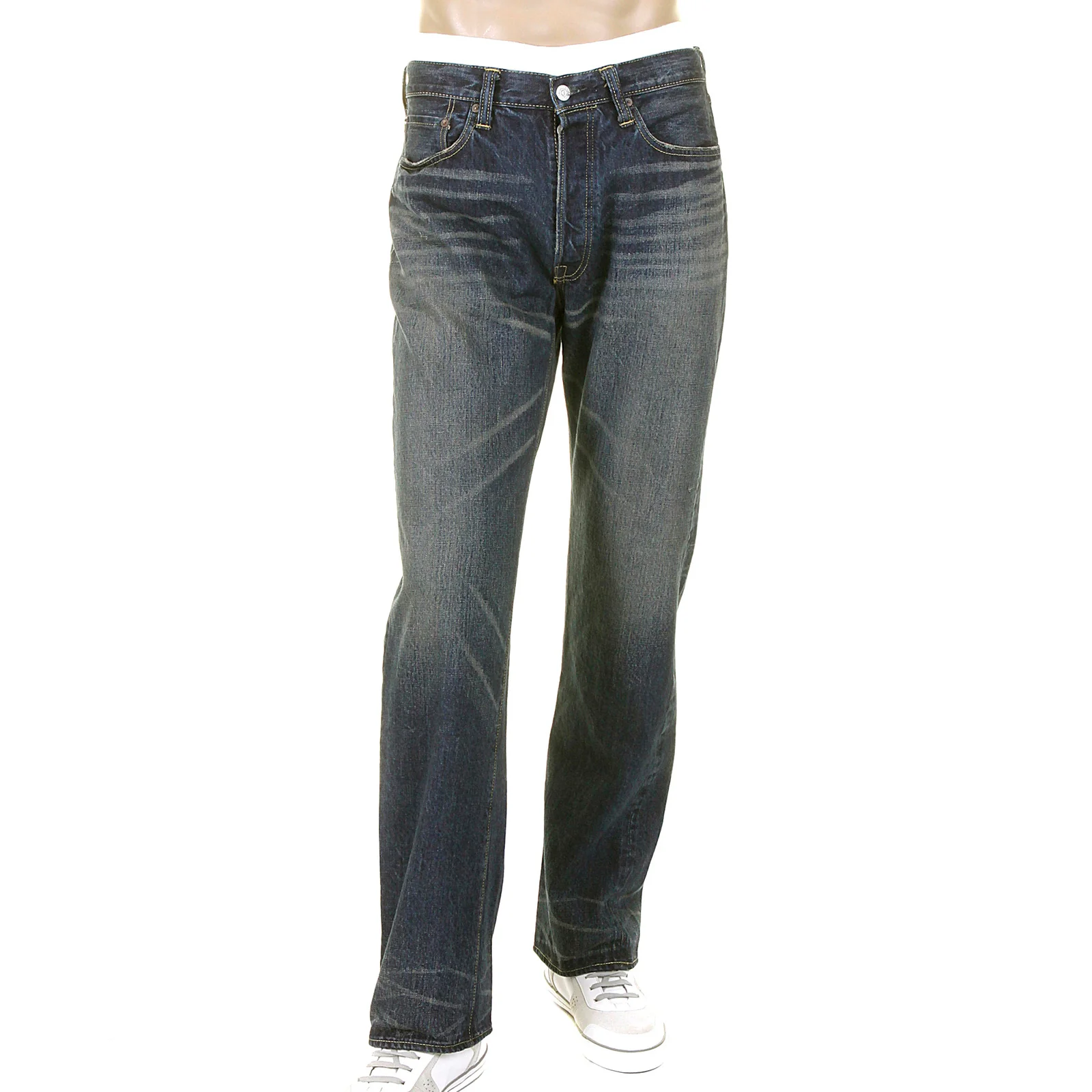Vintage Cut Hard Wash SC41947H Dark Blue Selvedge Denim Jeans CANE5254 - Image 3