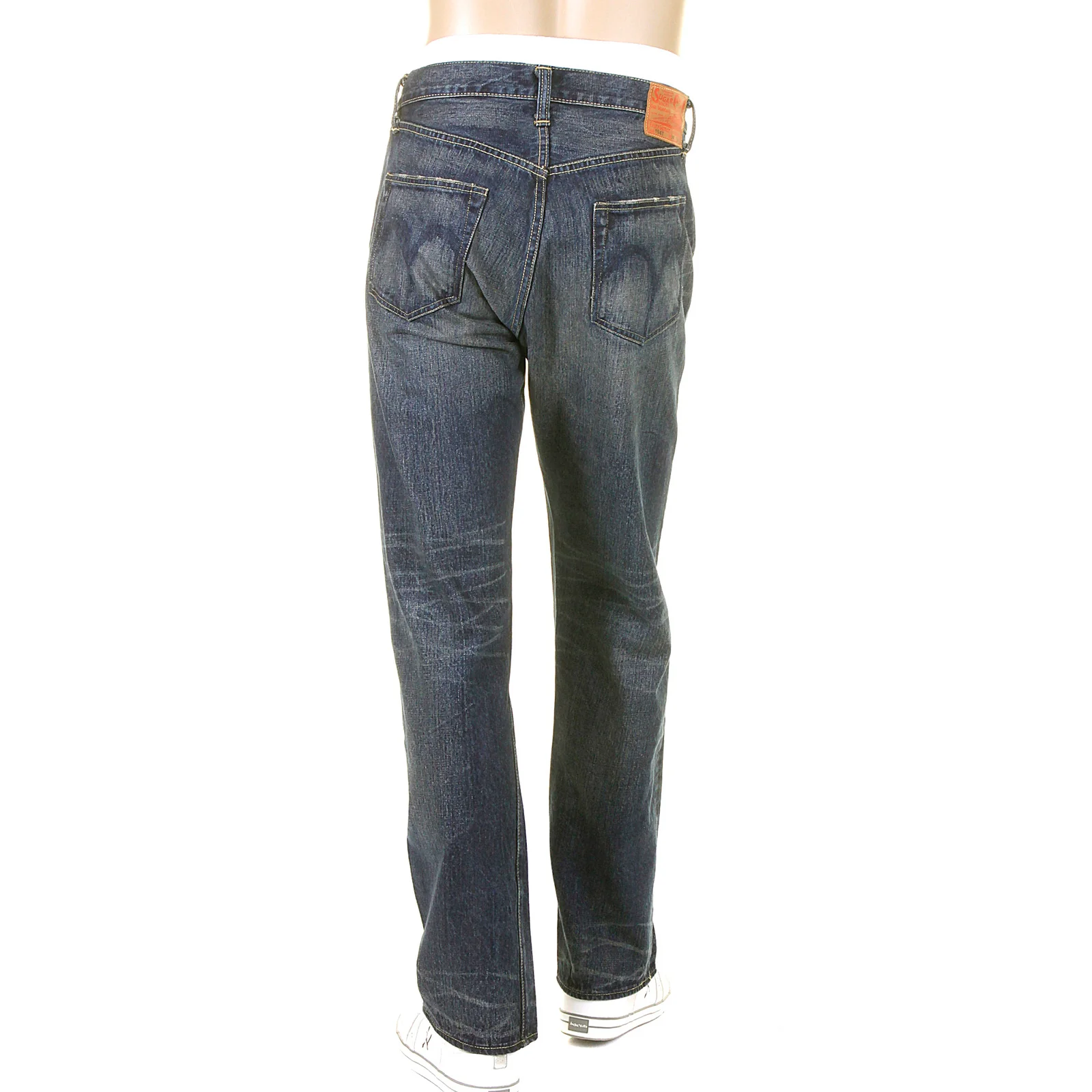 Vintage Cut Hard Wash SC41947H Dark Blue Selvedge Denim Jeans CANE5254 - Image 6