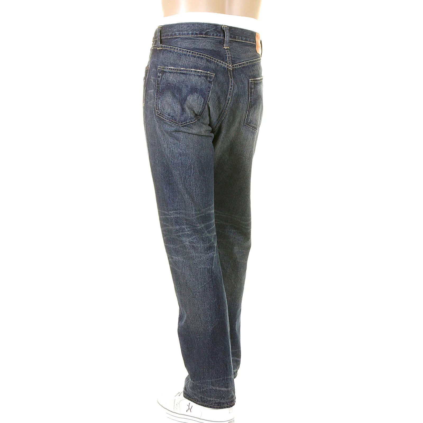 Vintage Cut Hard Wash SC41947H Dark Blue Selvedge Denim Jeans CANE5254 - Image 7