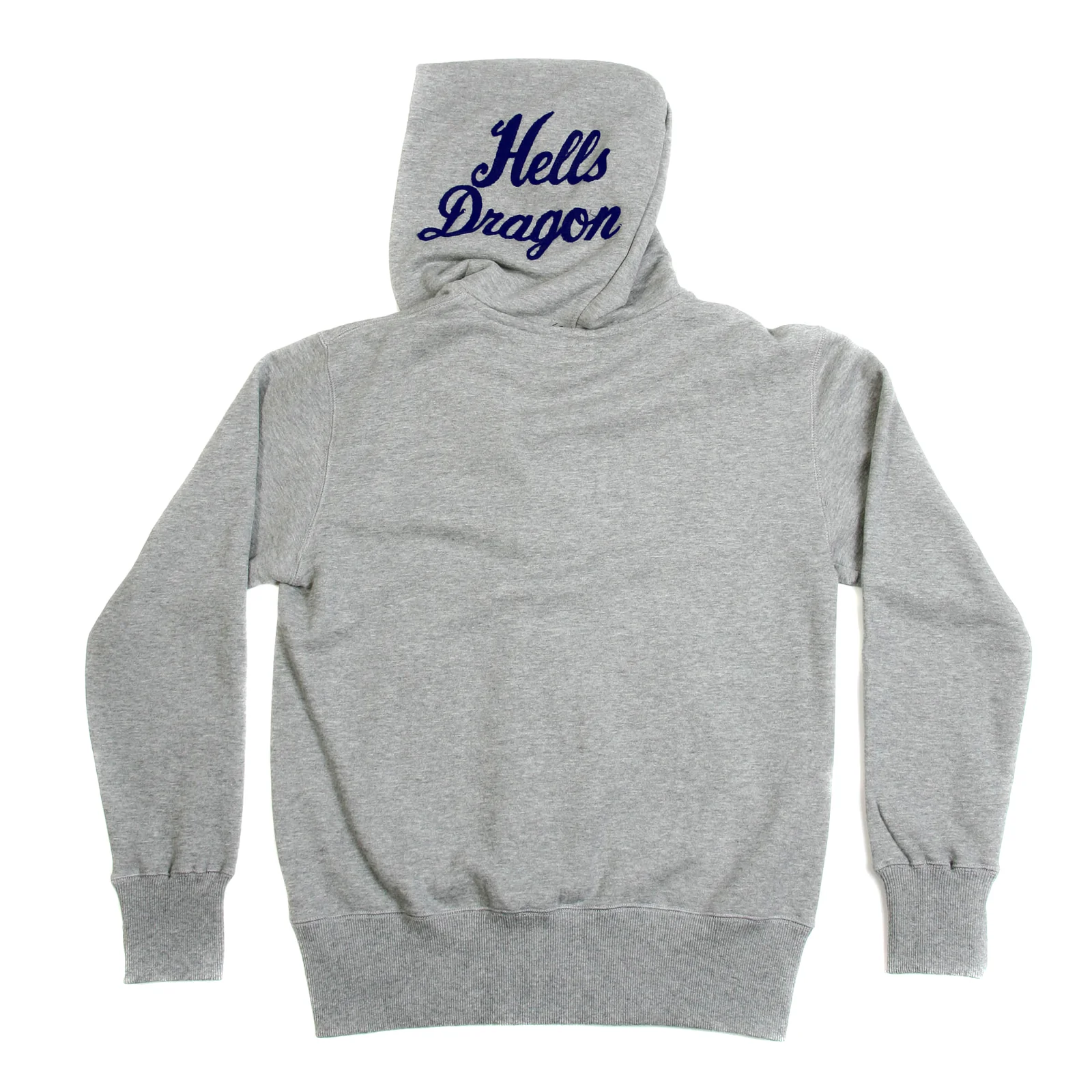 Hells Dragon Embroidered TT64244 Slim Fit Heather Grey Hoodie CANE2848 - Image 3