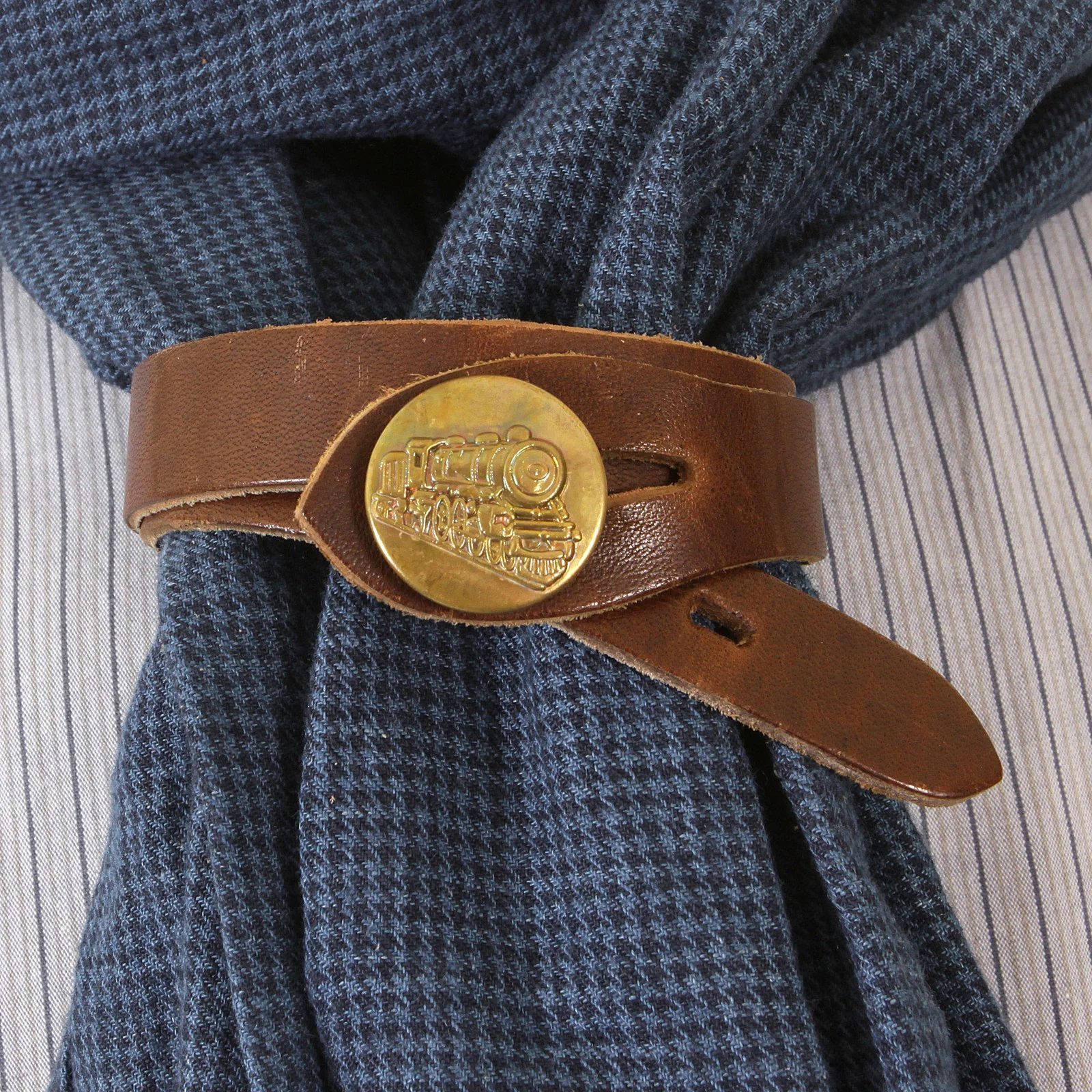 Sugar Cane navy houndstooth one wash SC01969A stole scarf CANE2726 - Image 4