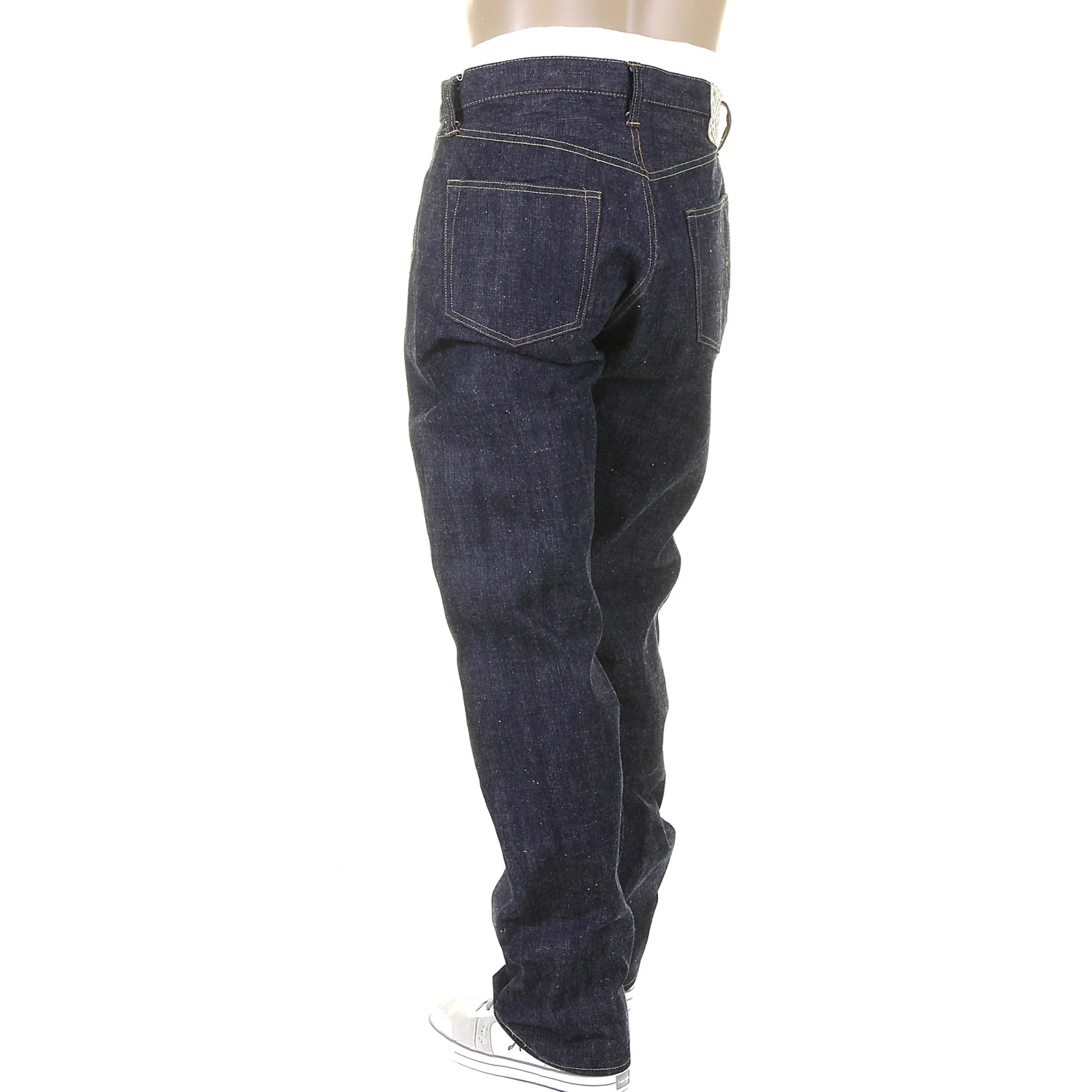 Navy Blue Okinawa Raw SC40301N Non Wash Selvedge Denim Jeans CANE3214 - Image 7