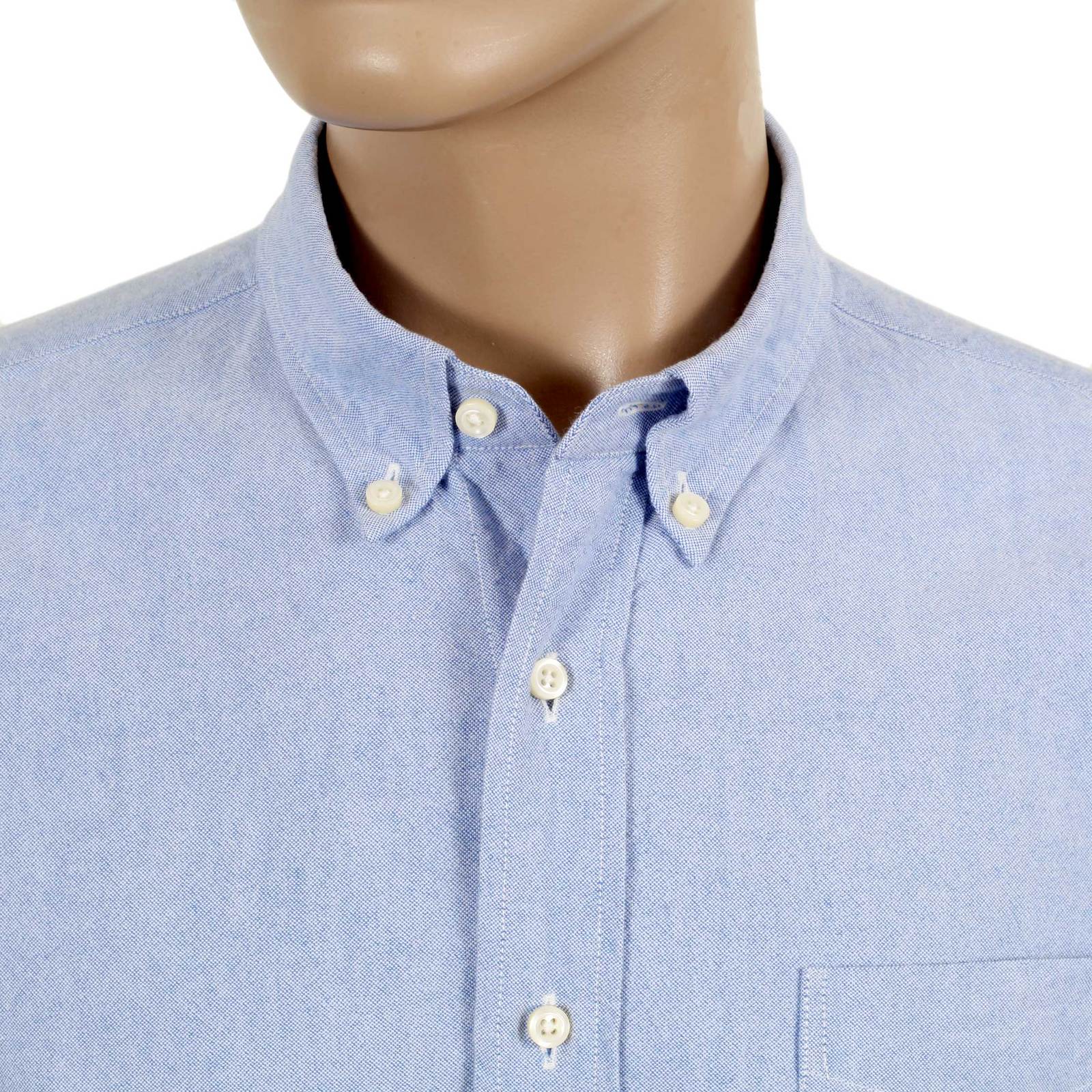 One Wash Cotton SC26475A Oxford Long Sleeve Light Blue Shirt CANE4472 - Image 4