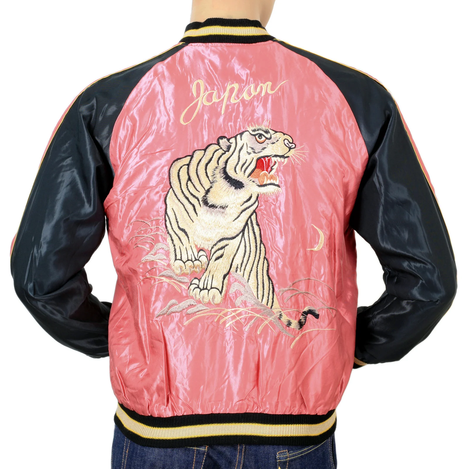 Pink and Black TT13756 Suka Jacket with Tiger Embroidery TOYOSC7526A - Image 6
