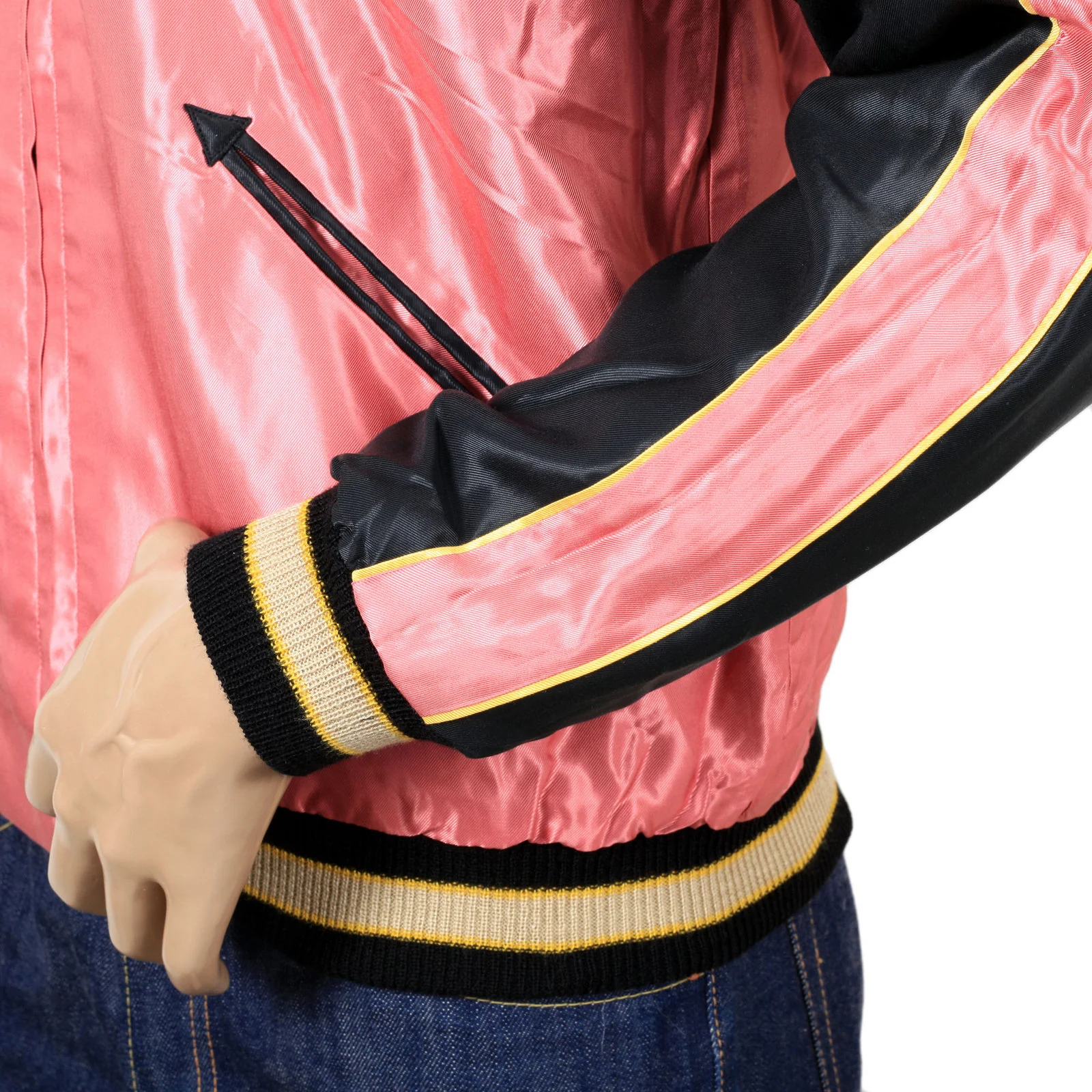 Pink and Black TT13756 Suka Jacket with Tiger Embroidery TOYOSC7526A - Image 8