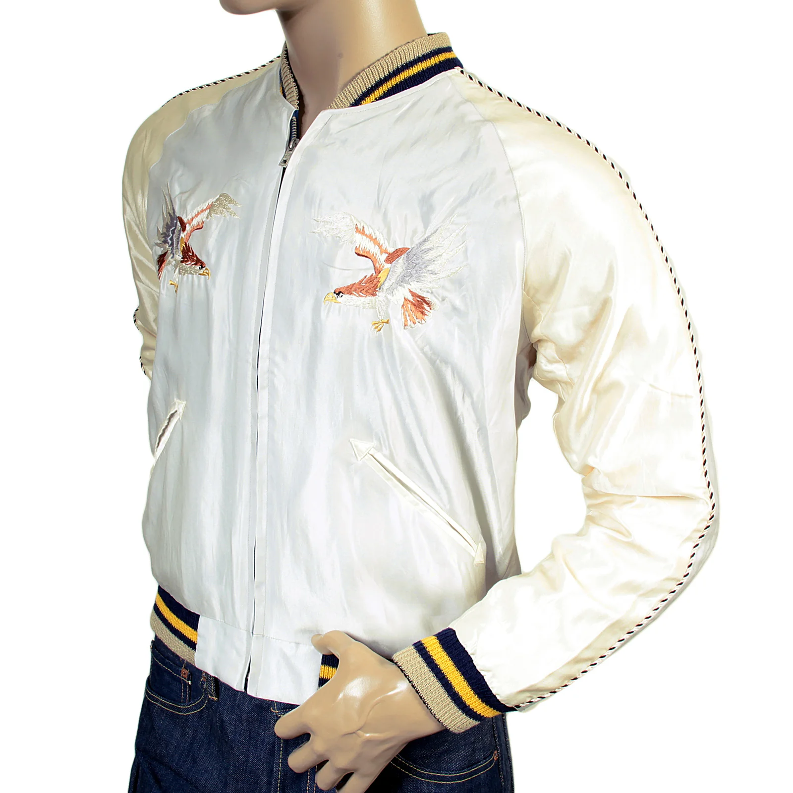 Fully Reversible TT13001 Ivory and Silver Souvenir Jacket TOYO3709 - Image 7