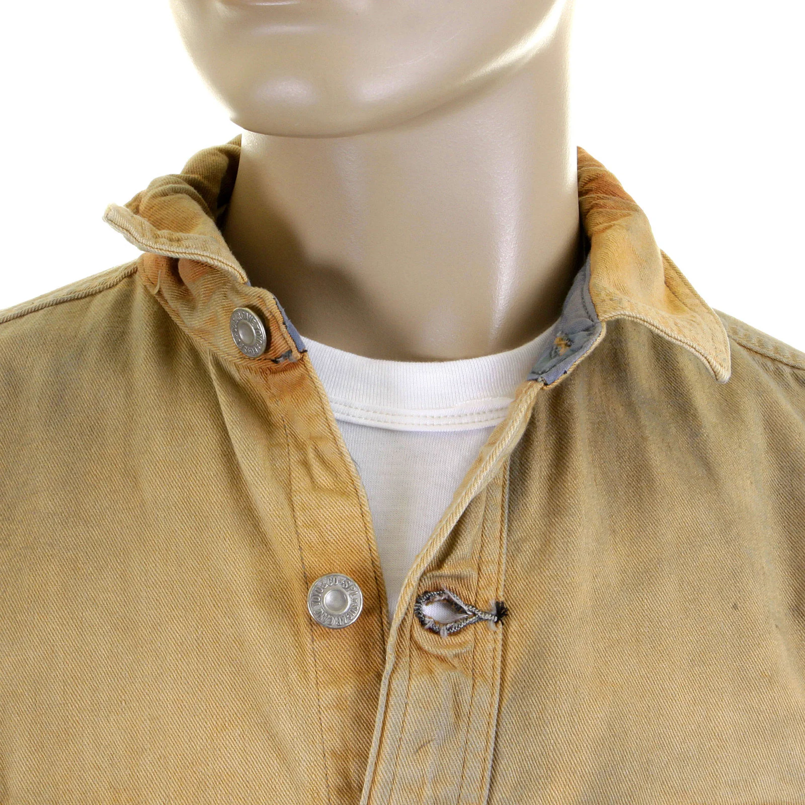 Sugarcane Mens SC12241H Fiction Romance Vintage Wash Workwear Denim Jacket/Overshirt in Brown CANE2830 - Image 6