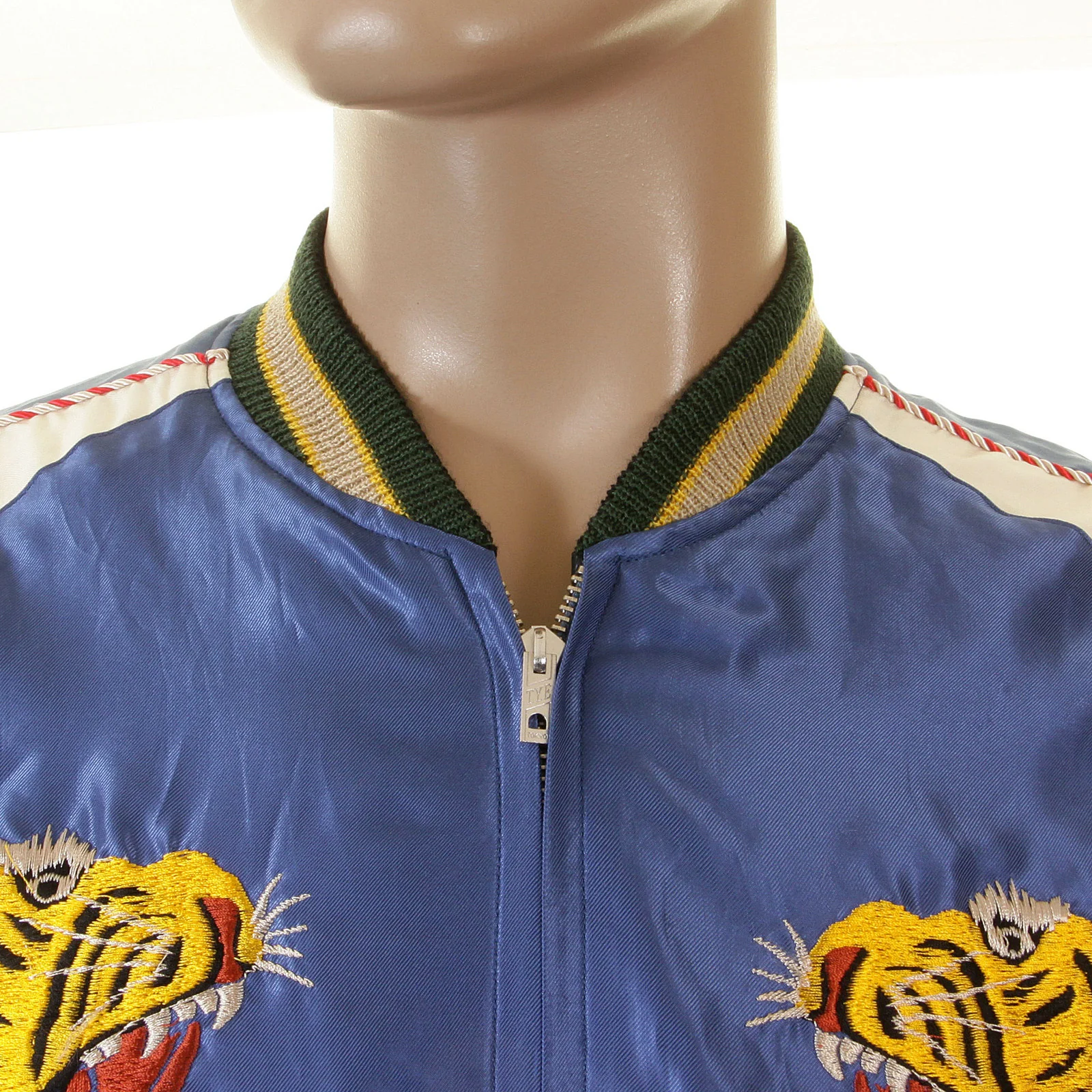 Royal Blue and Ivory TT12420 Tiger Embroidered Suka Jacket TOYO2022 - Image 5