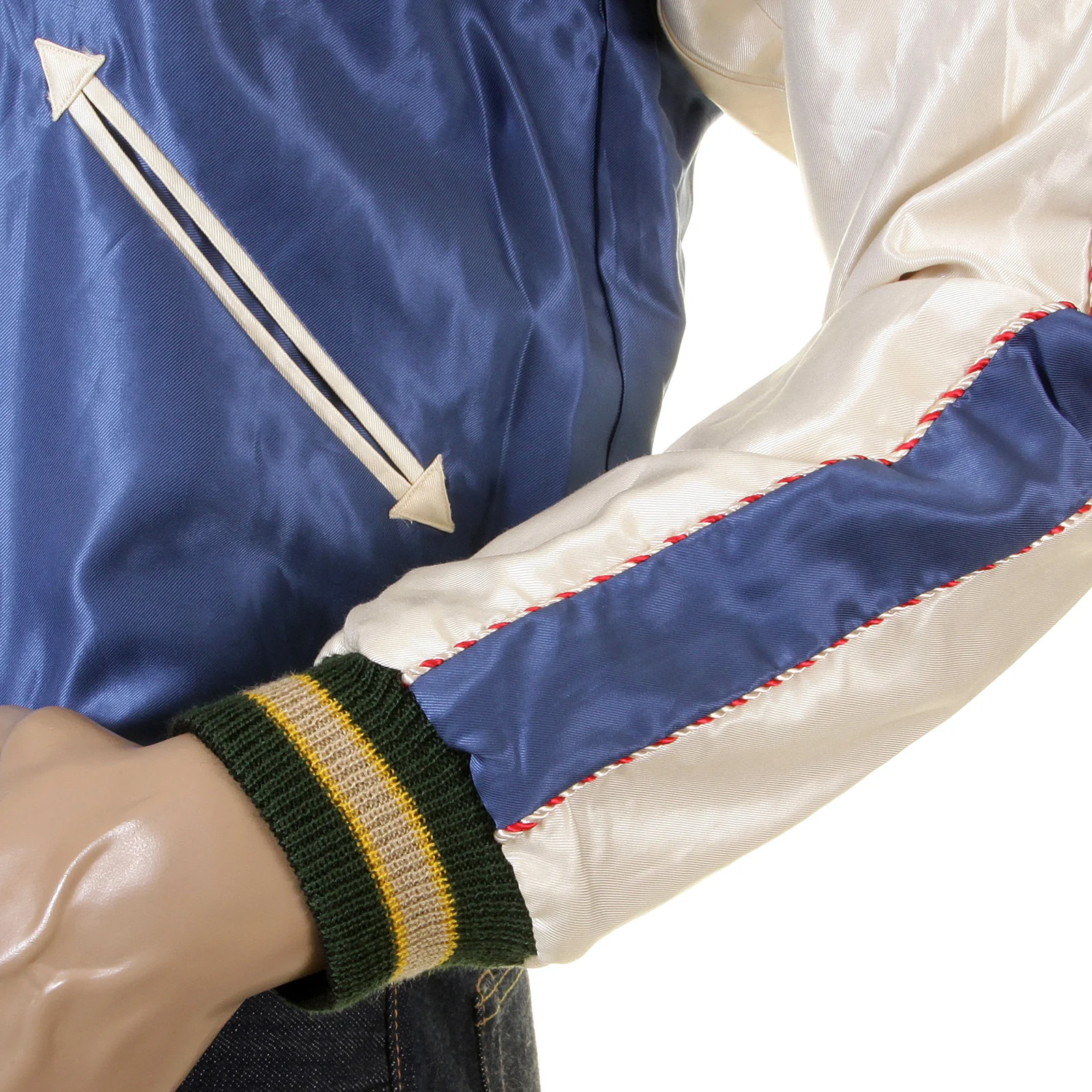 Royal Blue and Ivory TT12420 Tiger Embroidered Suka Jacket TOYO2022 - Image 7