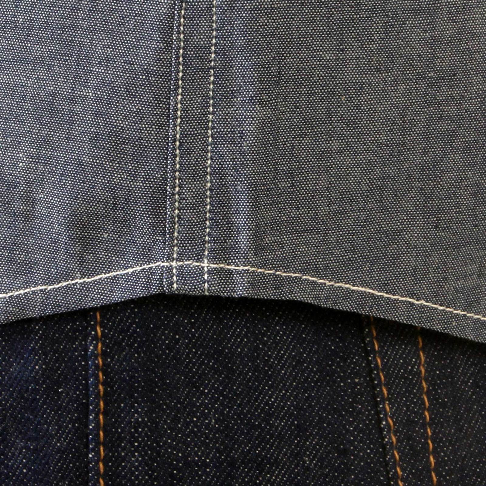 Navy Chambray Non Wash SC25638N Vintage Cut Work Shirt CANE2021 - Image 2