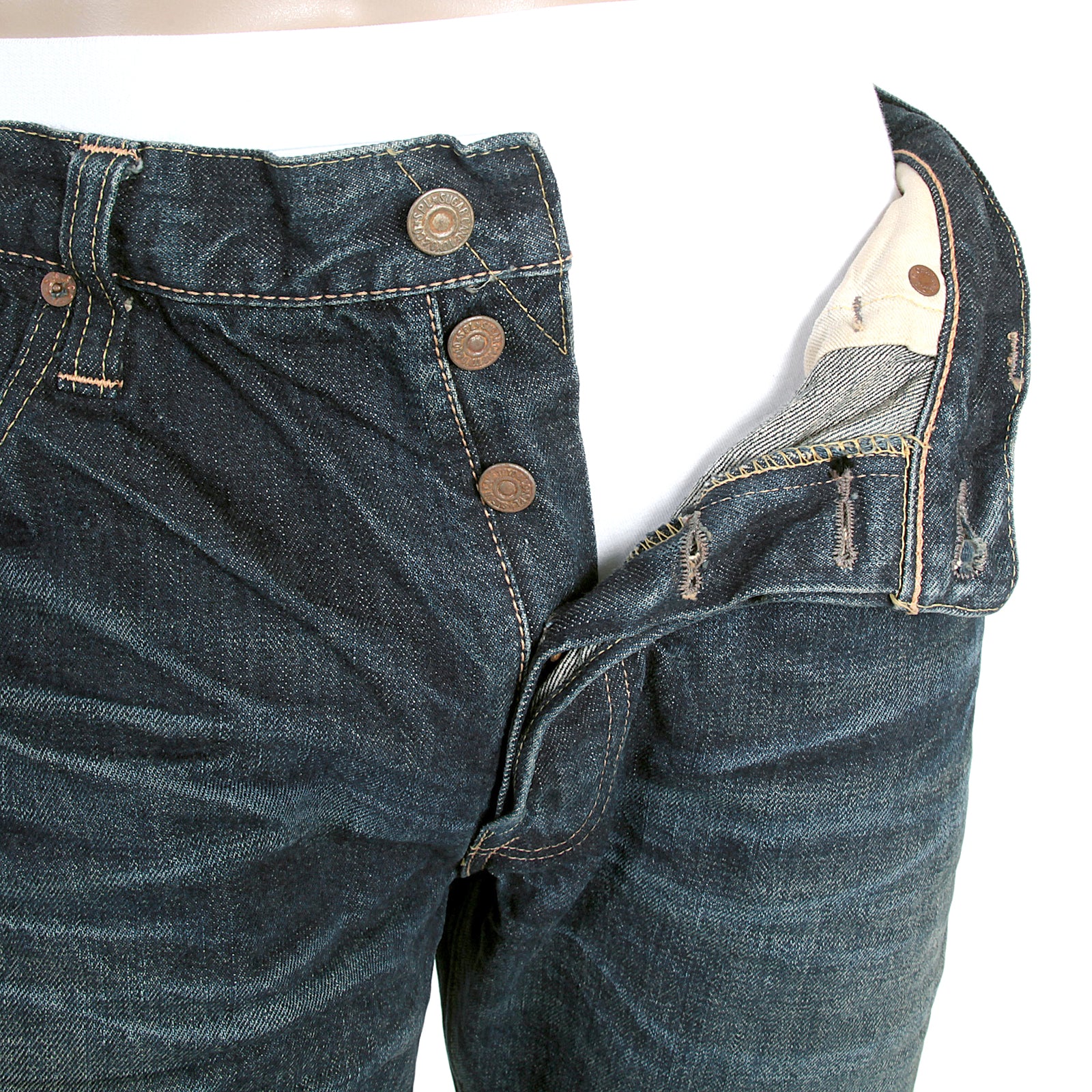 Vintage Cut Lone Star SC40901H Hard Dark Selvedge Denim Jeans CANE3075 - Image 2