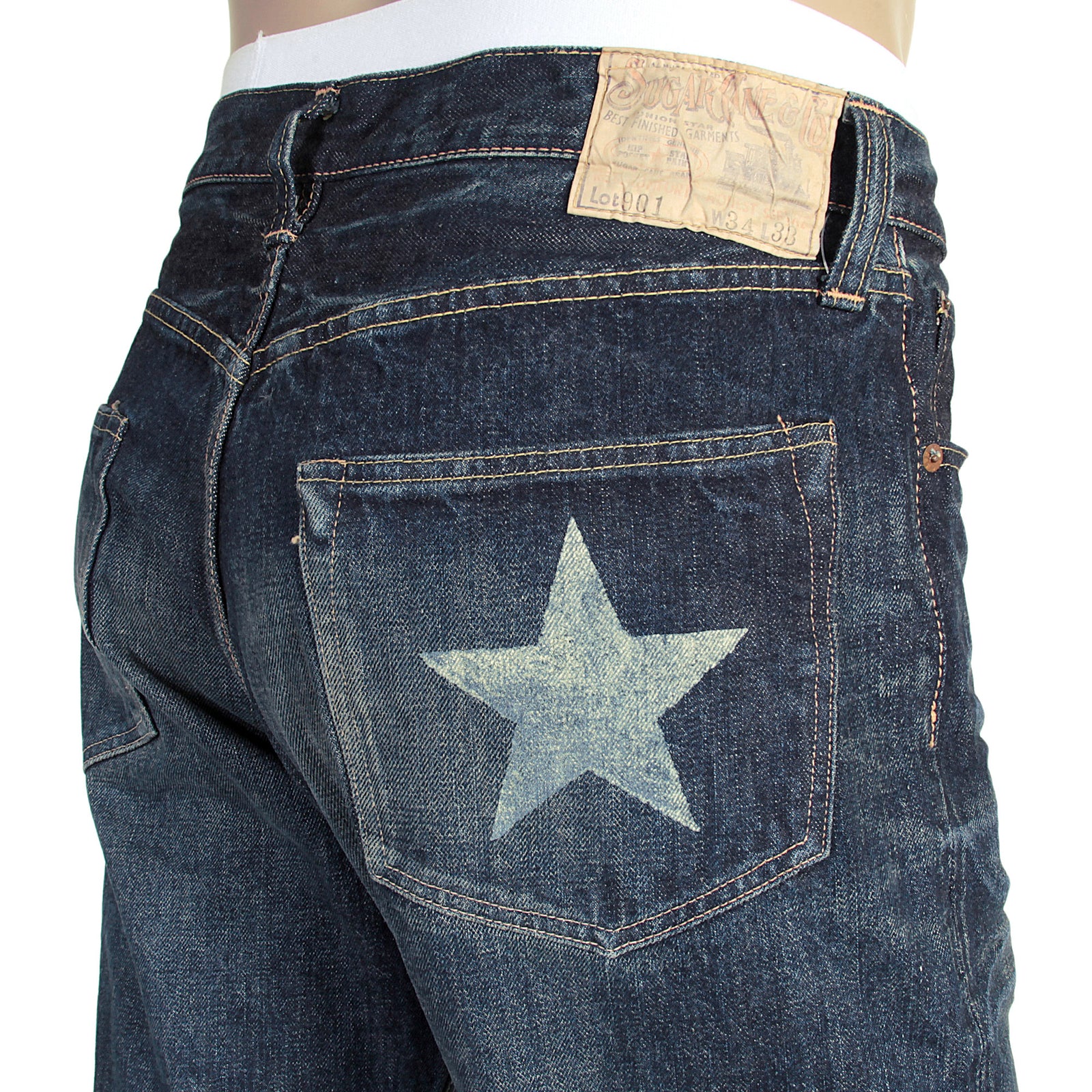 Vintage Cut Lone Star SC40901H Hard Dark Selvedge Denim Jeans CANE3075 - Image 7