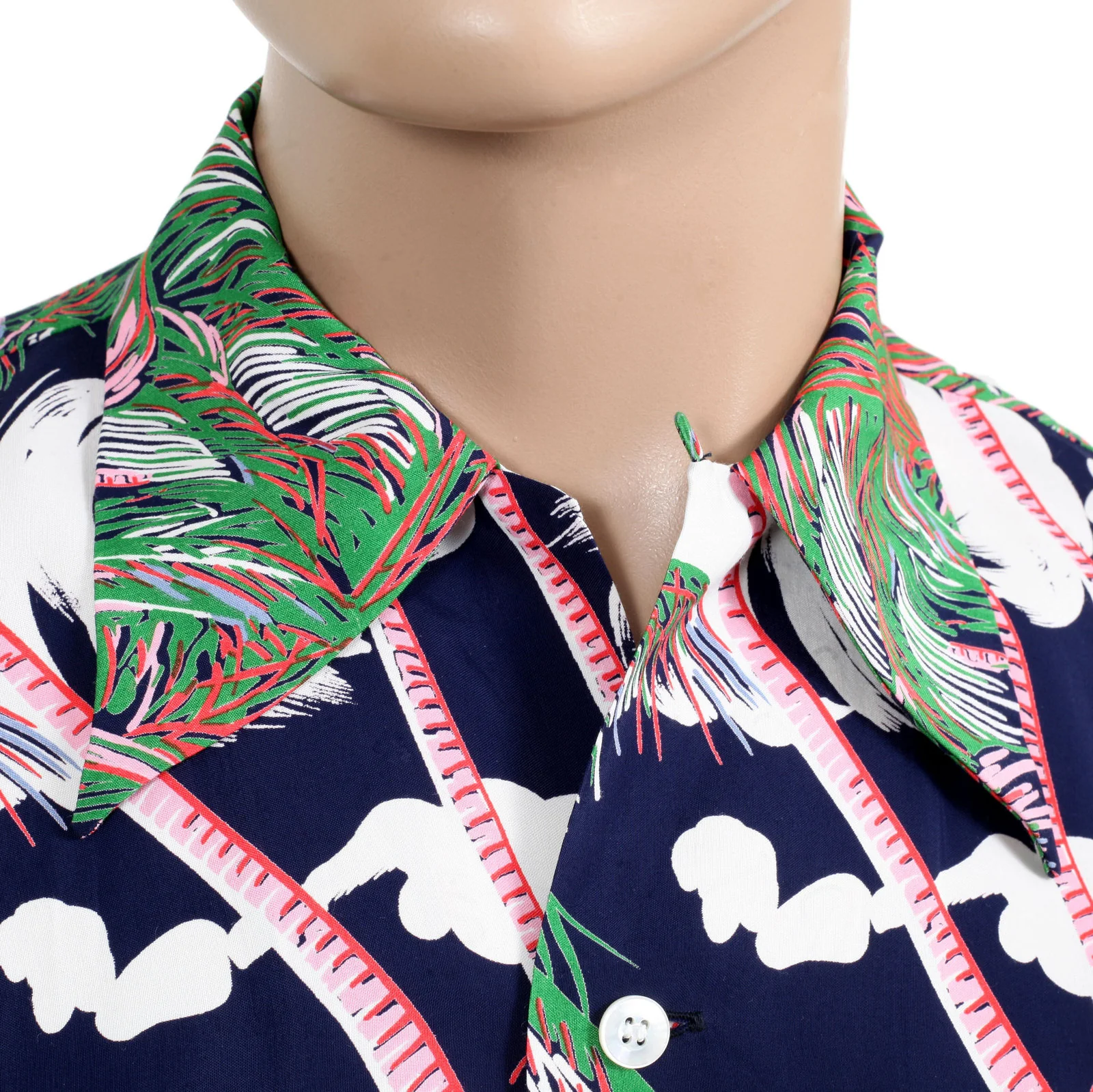 Sun Surf DK36202 Duke Kahanamoku Coconut Palms & Duamond Head Rayon Hawiian Shirt in Navy SURF0028 - Image 5