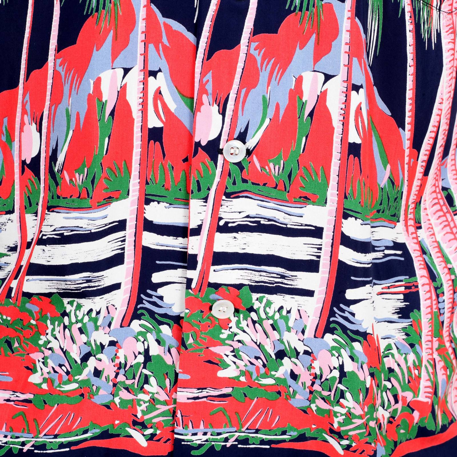 Sun Surf DK36202 Duke Kahanamoku Coconut Palms & Duamond Head Rayon Hawiian Shirt in Navy SURF0028 - Image 7