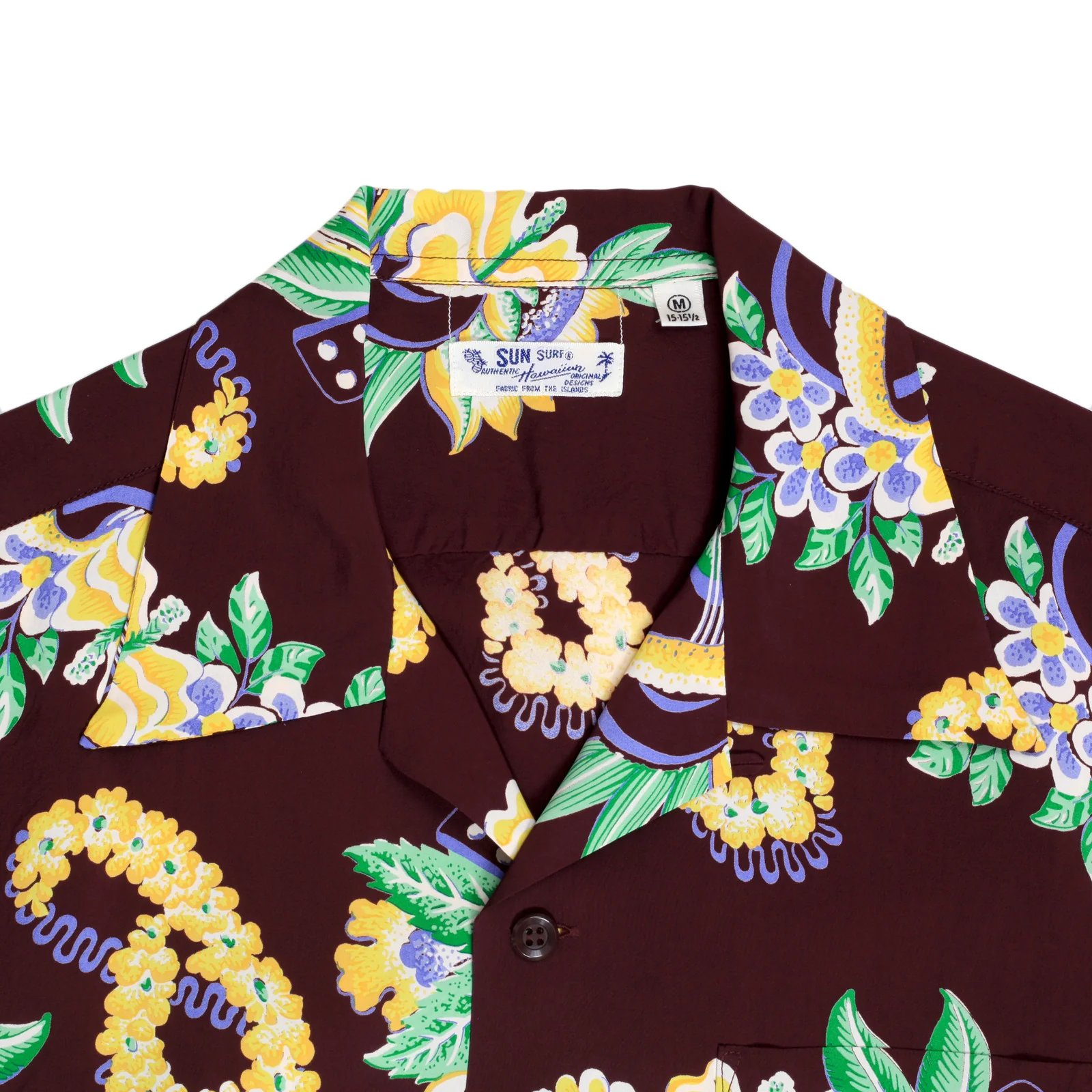 Sun Surf Hawaiian Macintosh Ukulele Printed Wine Regular Fit Short Sleeved Shirt for Men SURF7533 - Image 6