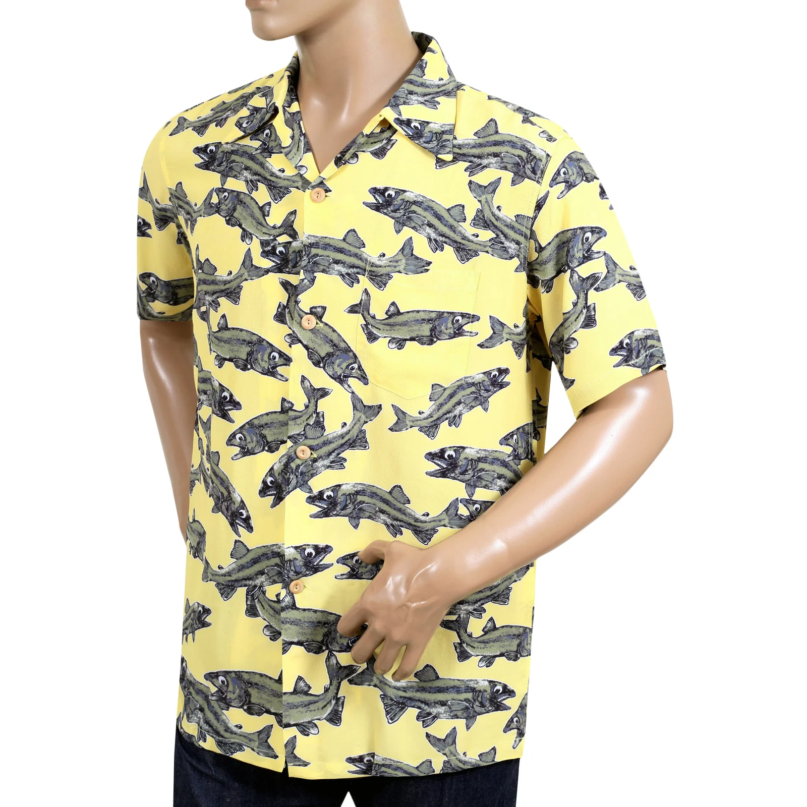 Limited Edition Keoni of Hawaii Printed SS37463 Yellow Shirt SURF7567 - Image 7