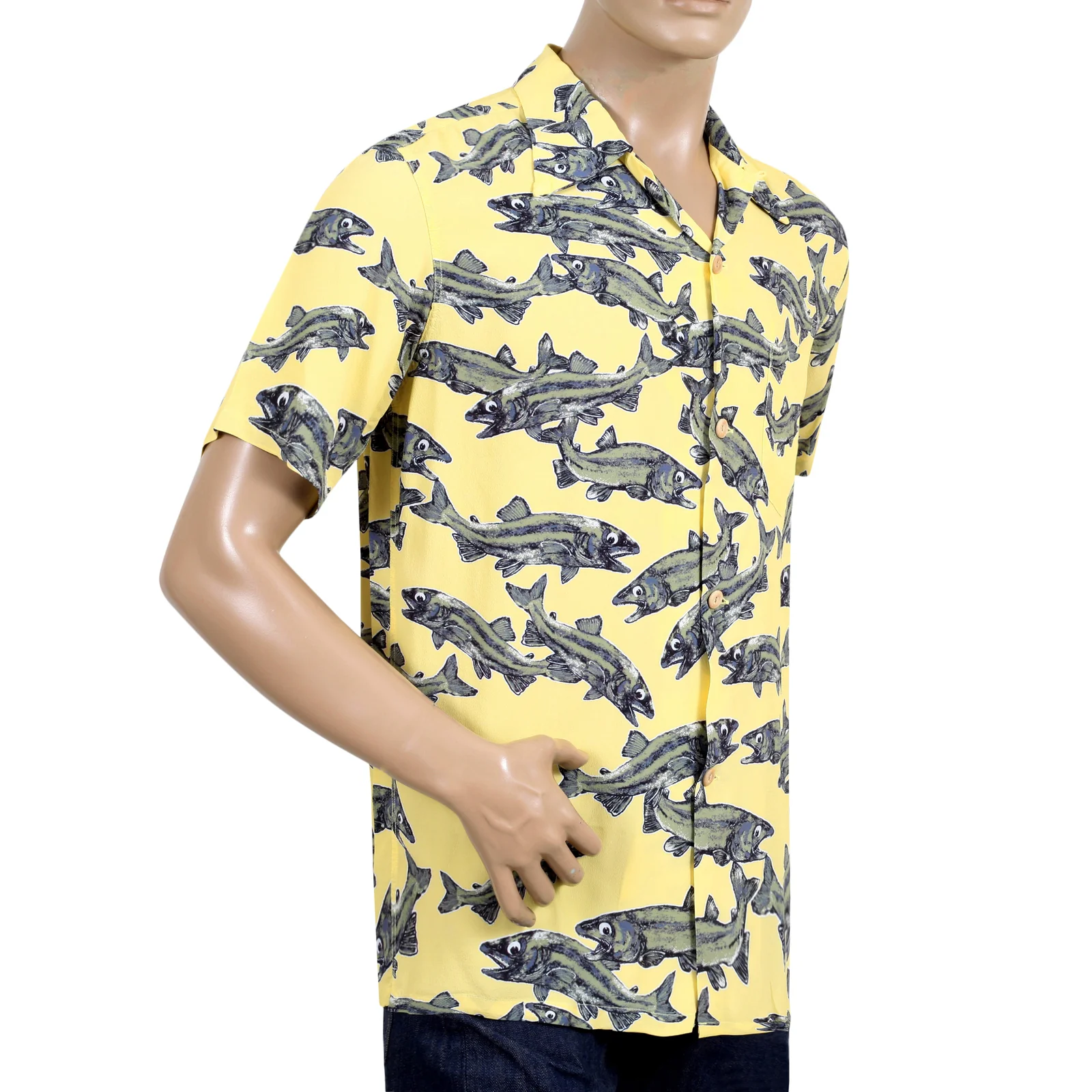 Limited Edition Keoni of Hawaii Printed SS37463 Yellow Shirt SURF7567 - Image 9