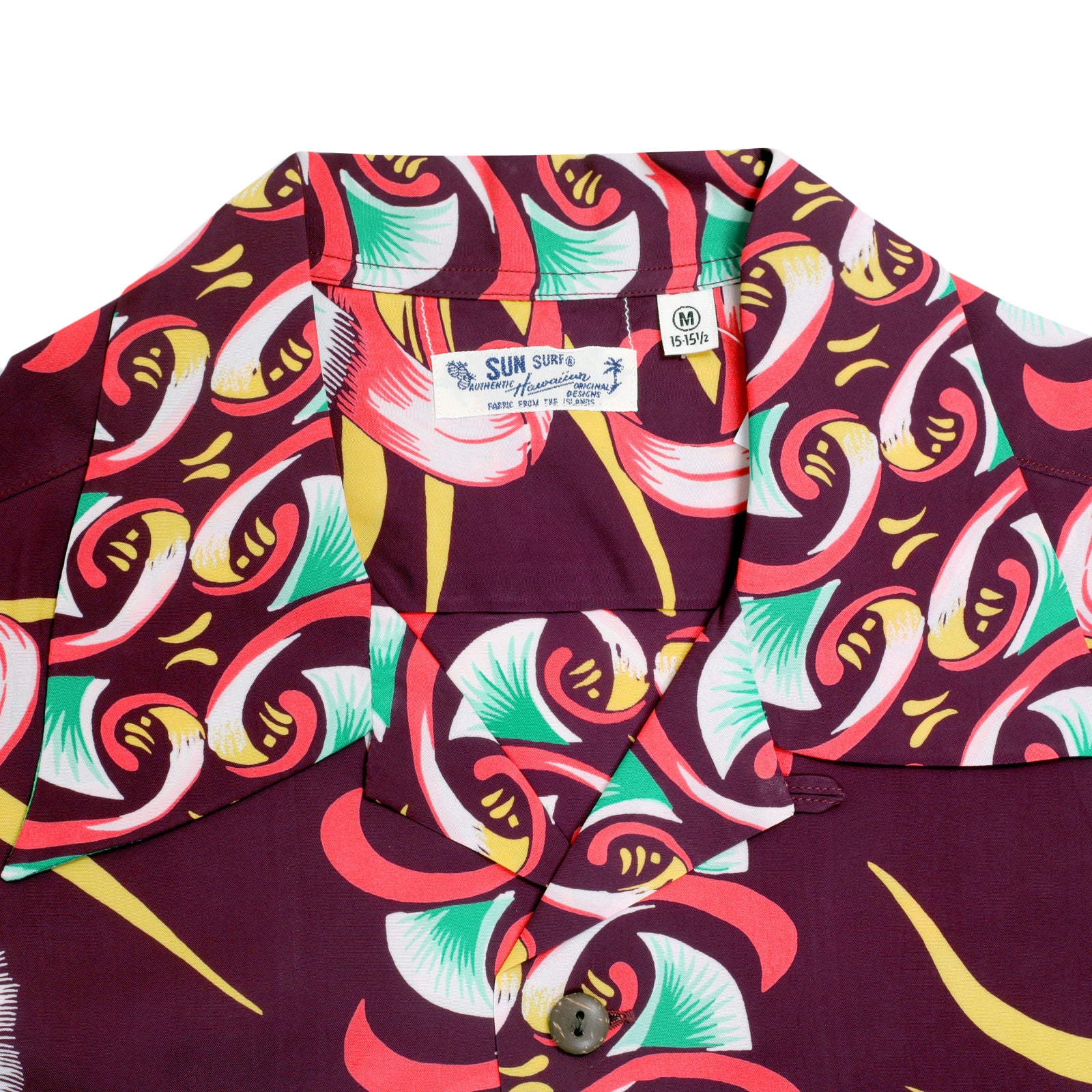 Aloha Bombax Tree Printed SS37793 Wine Rayon Hawaiian Shirt SURF7571 - Image 4