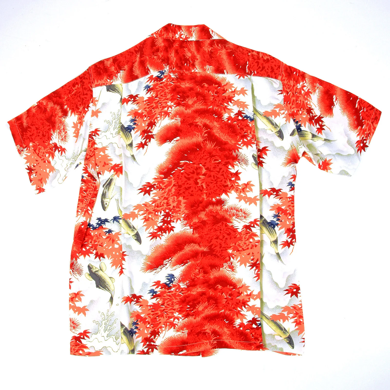 Sun Surf Mens SS33333 Red Regular Fit Short Sleeve Cuban Collar Hawaiian Shirt with Wild Sweetfish Print SURF9059 - Image 4