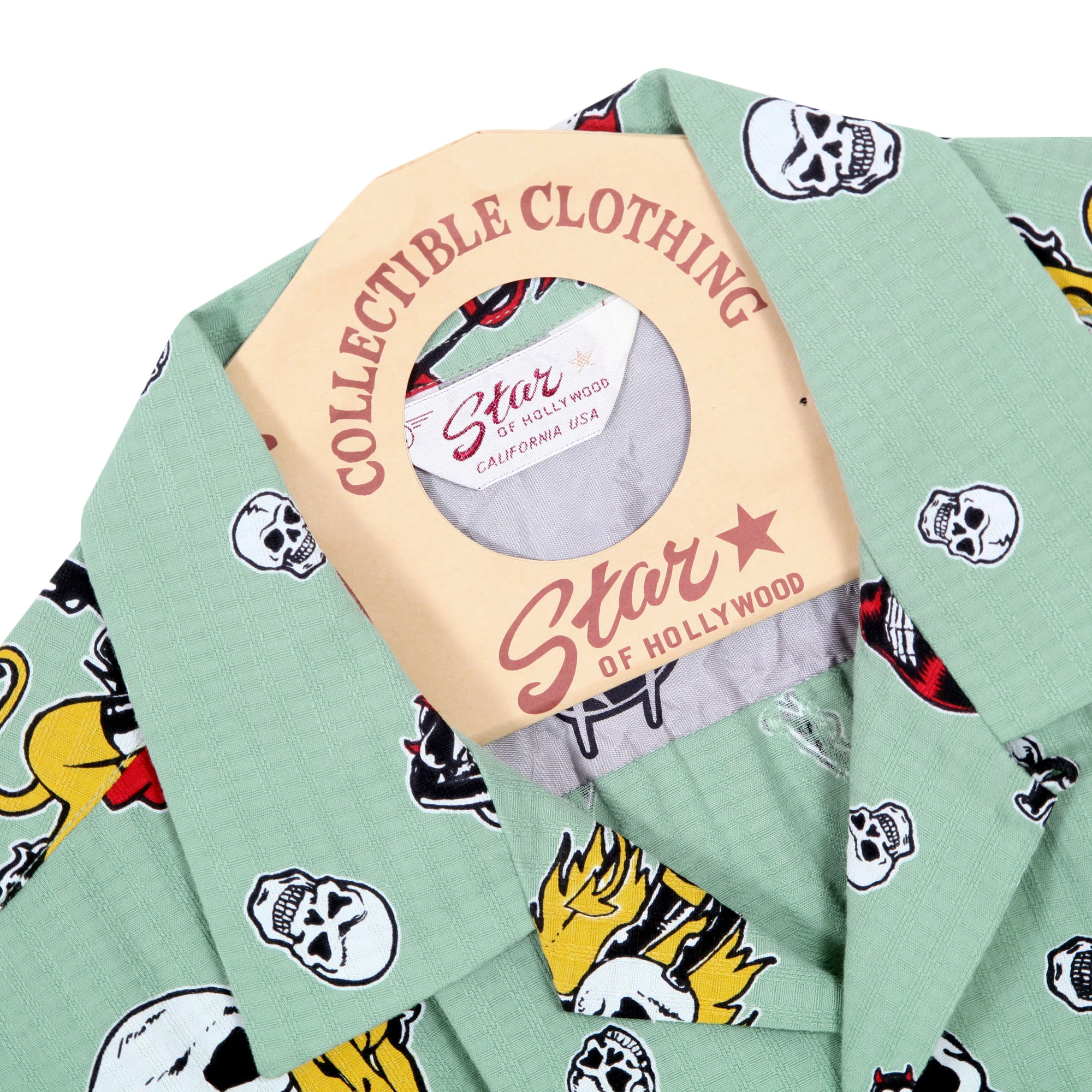 The Devil Skull Girls Print SH38115 Mint Green Hawaiian Shirt SoH10094 - Image 3